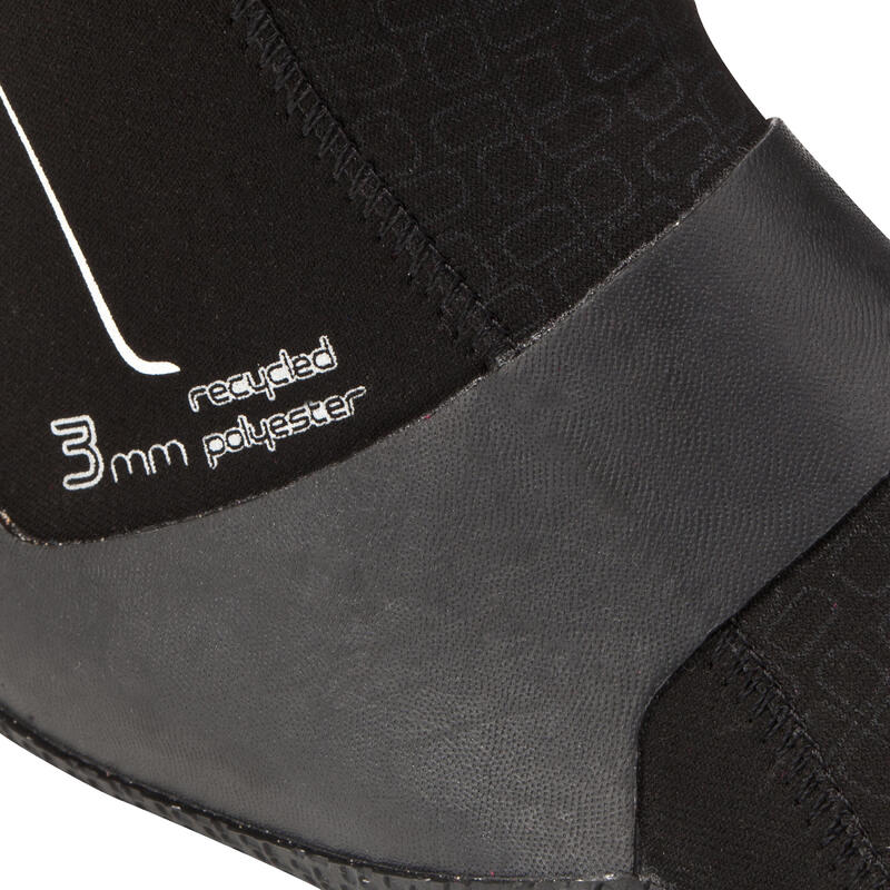 Chaussons Surf 500 Bottillons Néoprène 3 mm noir