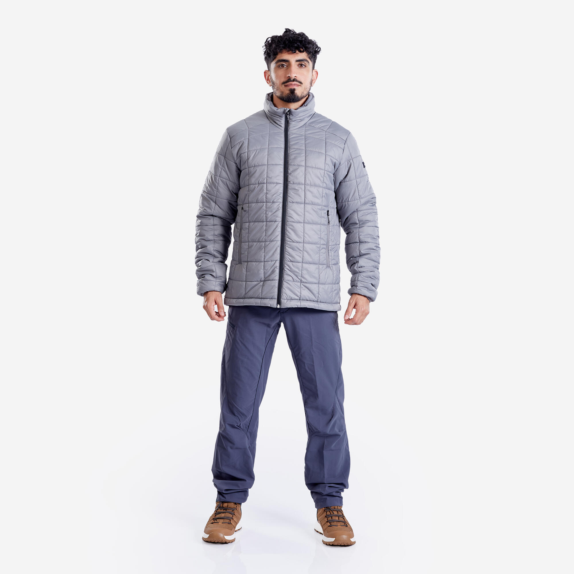Men Lightweight Packable Padded Jacket - MT100 -5°C Grey