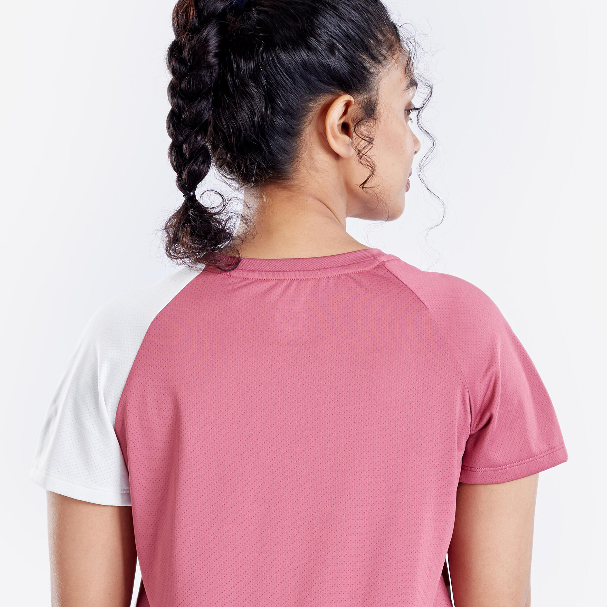 Women Badminton T-Shirt sensation 530 Pink White