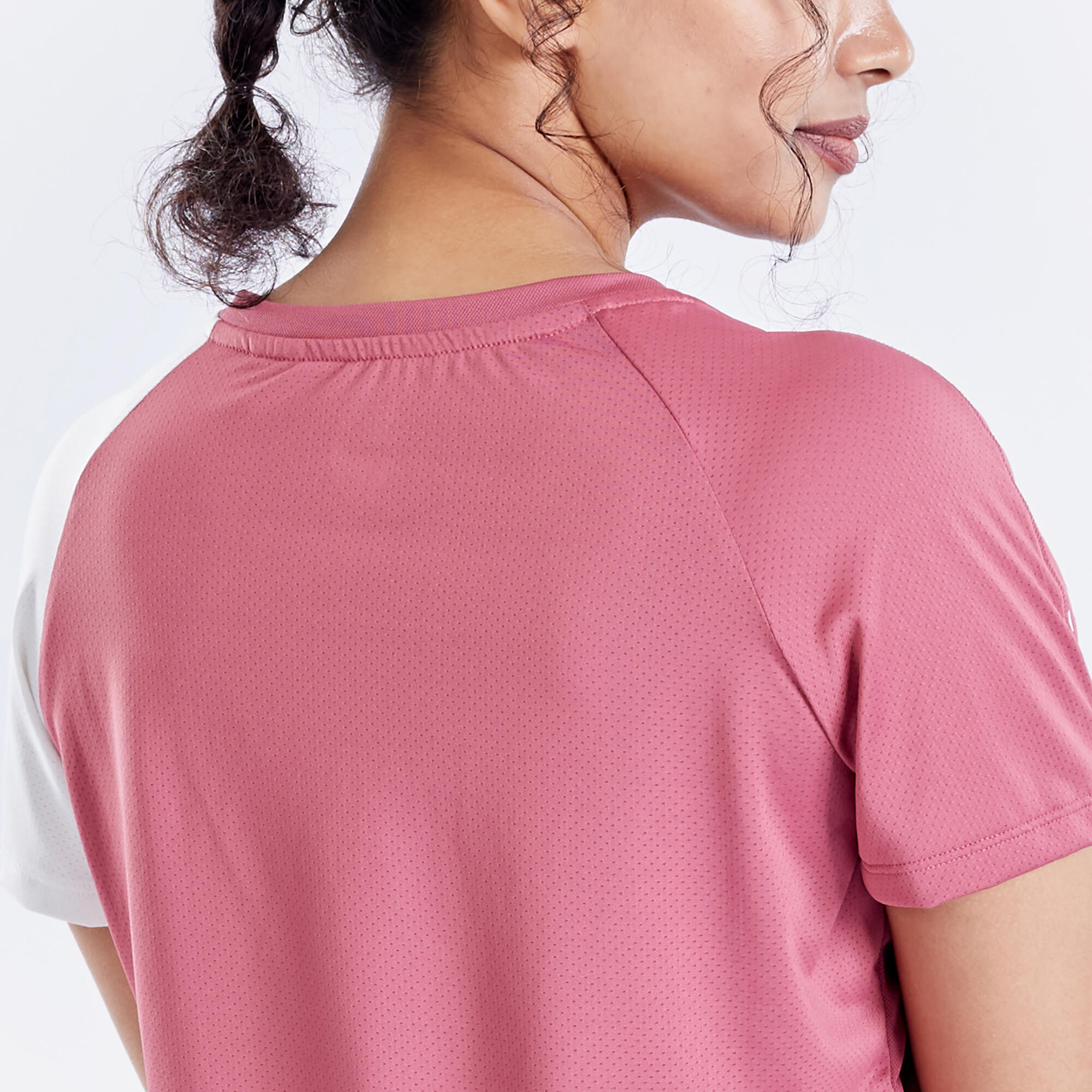 Women Badminton T-Shirt sensation 530 Pink White
