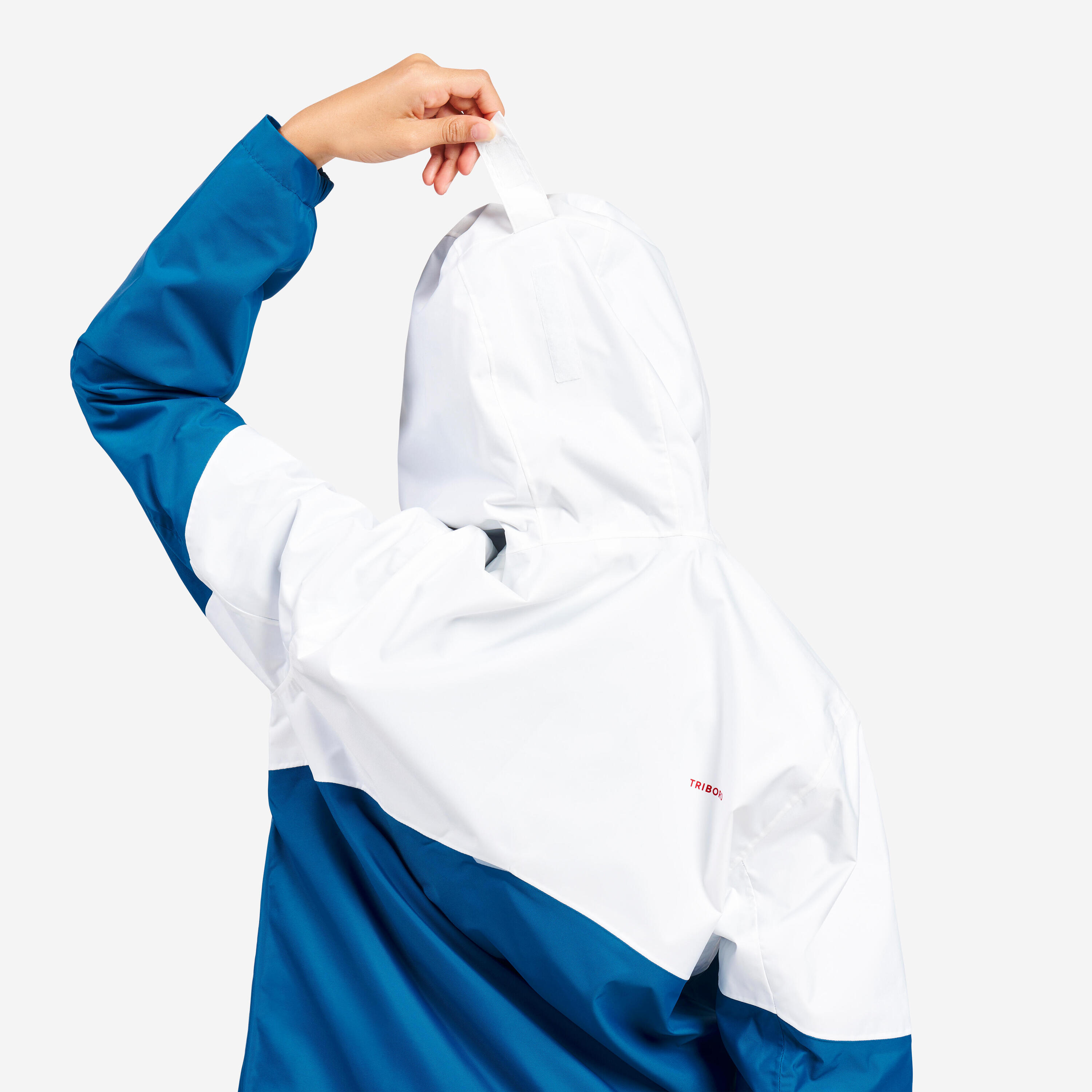 Zeiljas regenjas voor kinderen Sailing 100 wit blauw 6/9