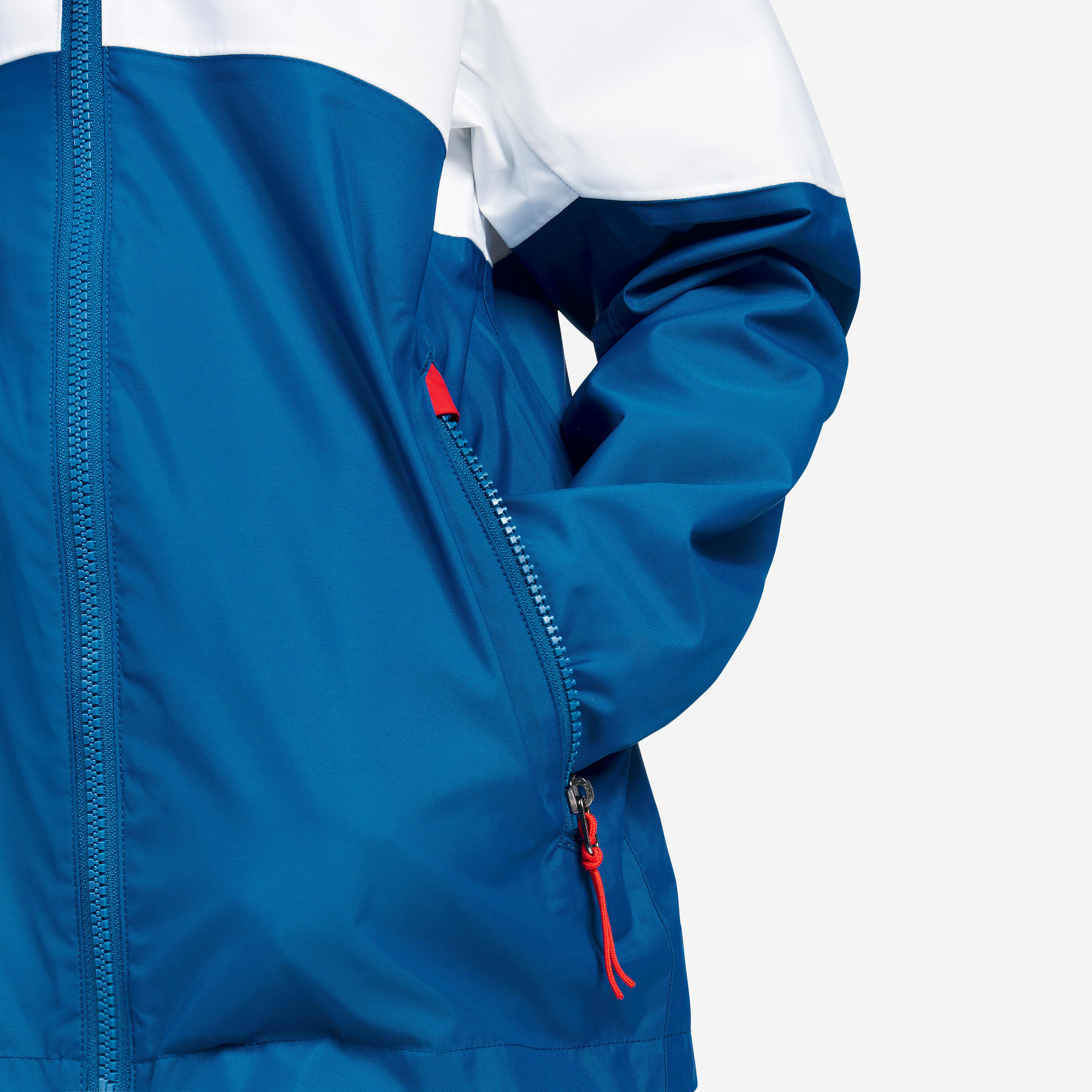 Zeiljas regenjas voor kinderen Sailing 100 wit blauw 7/9