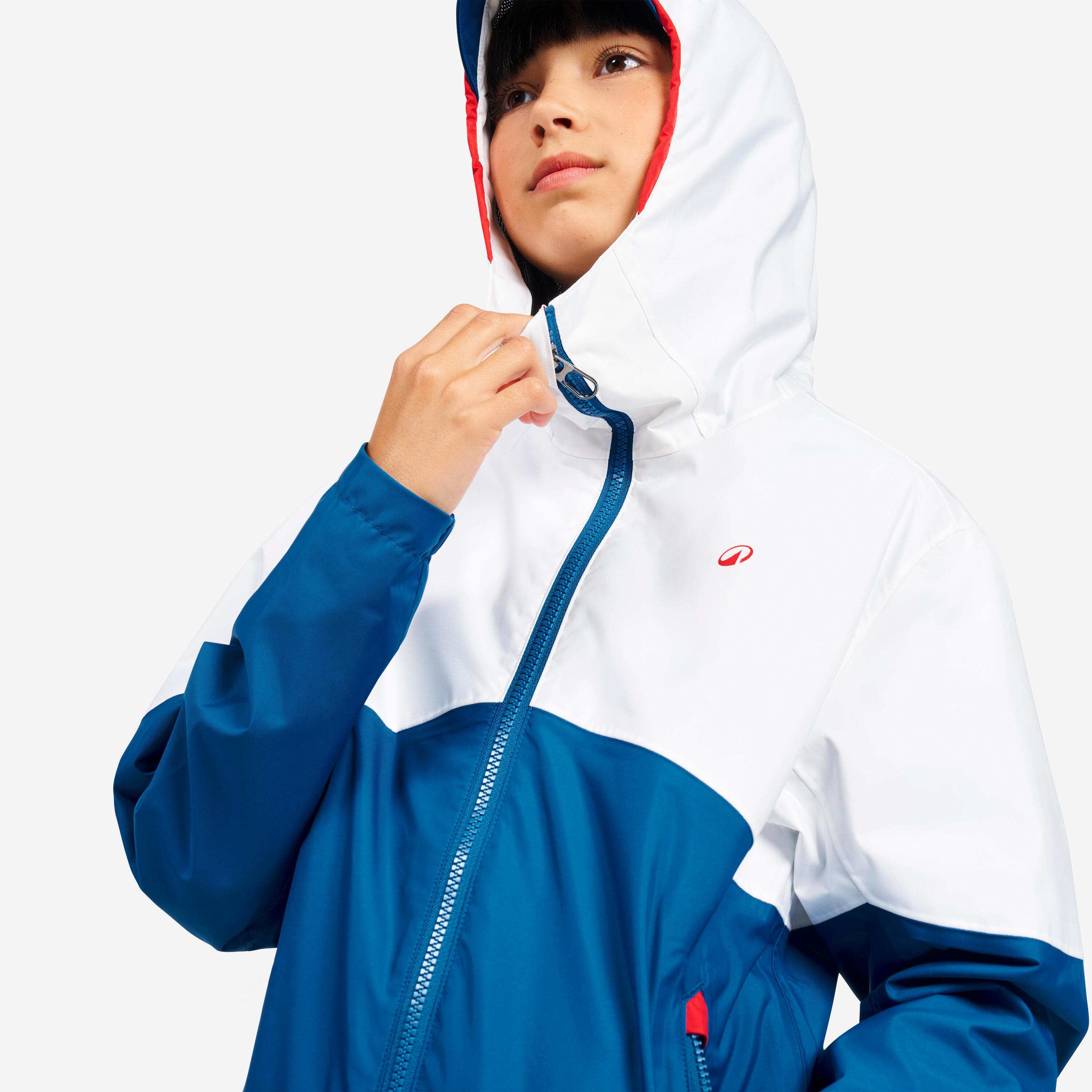 Zeiljas regenjas voor kinderen Sailing 100 wit blauw 3/9