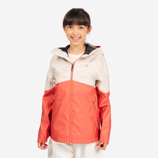 Veste de voile imperméable Enfant - veste de pluie Sailing 100 brique beige
