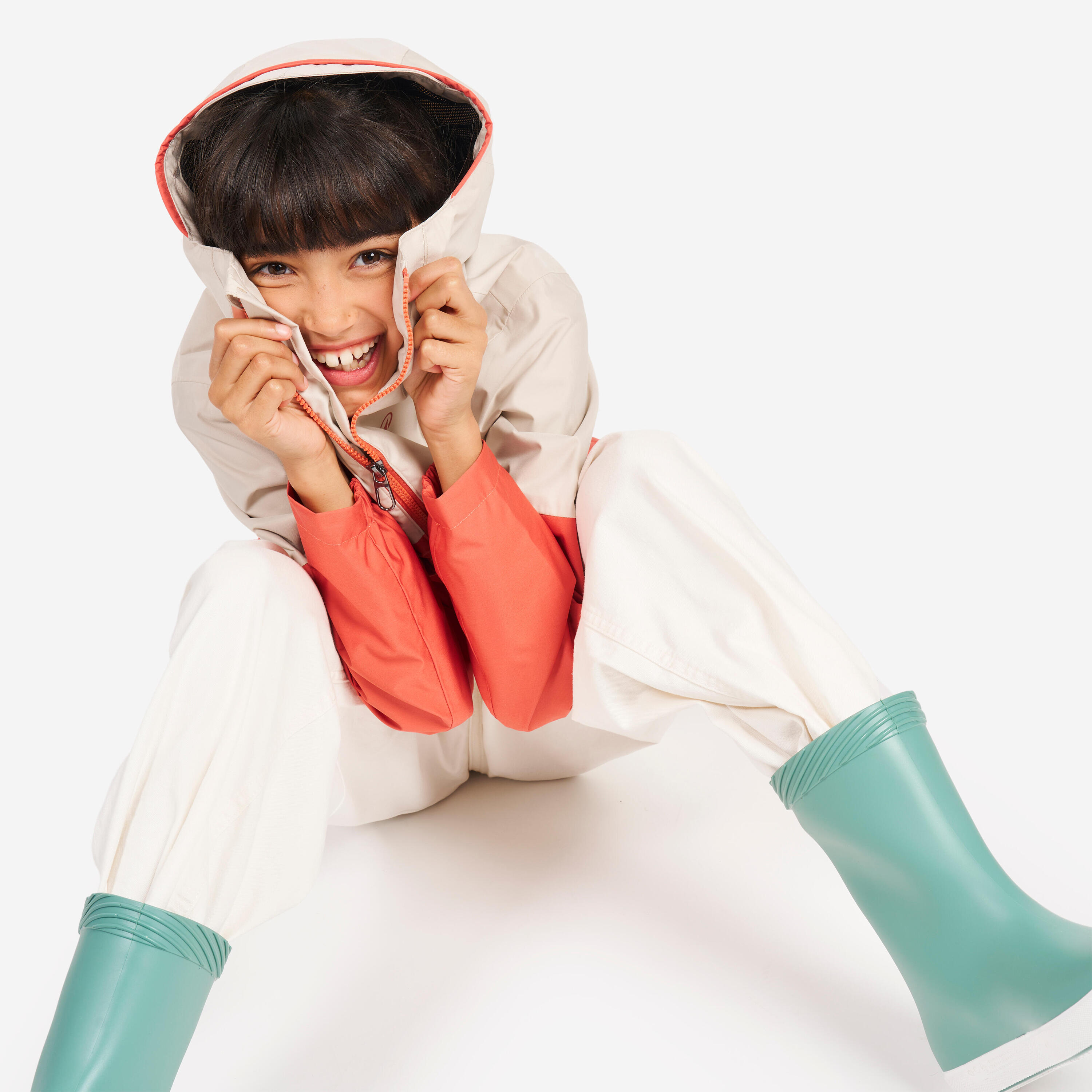 Kids’ sailing waterproof jacket - Sailing 100 rain jacket 9/11