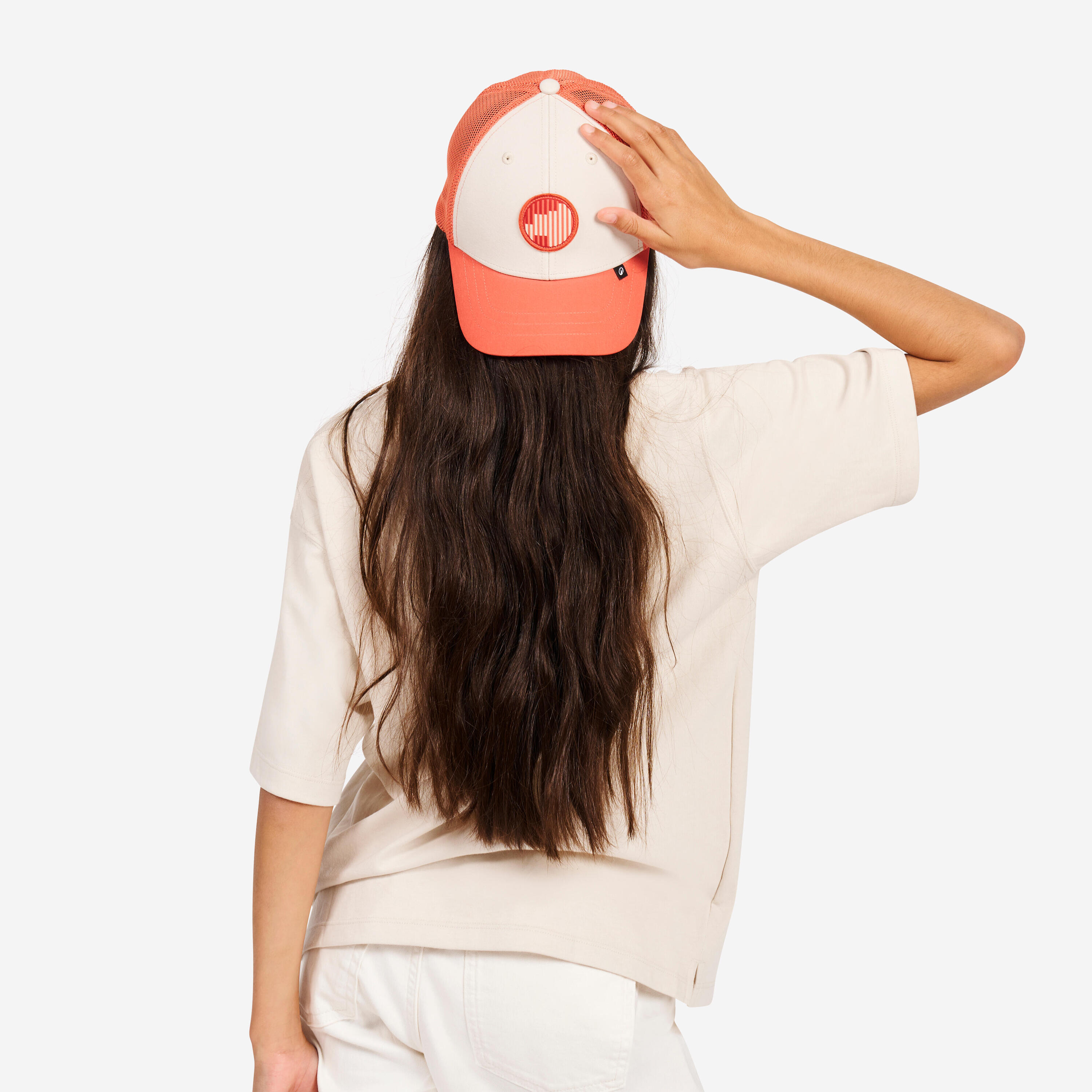 Kids’ sailing cap - Sailing 500 brick beige 6/8