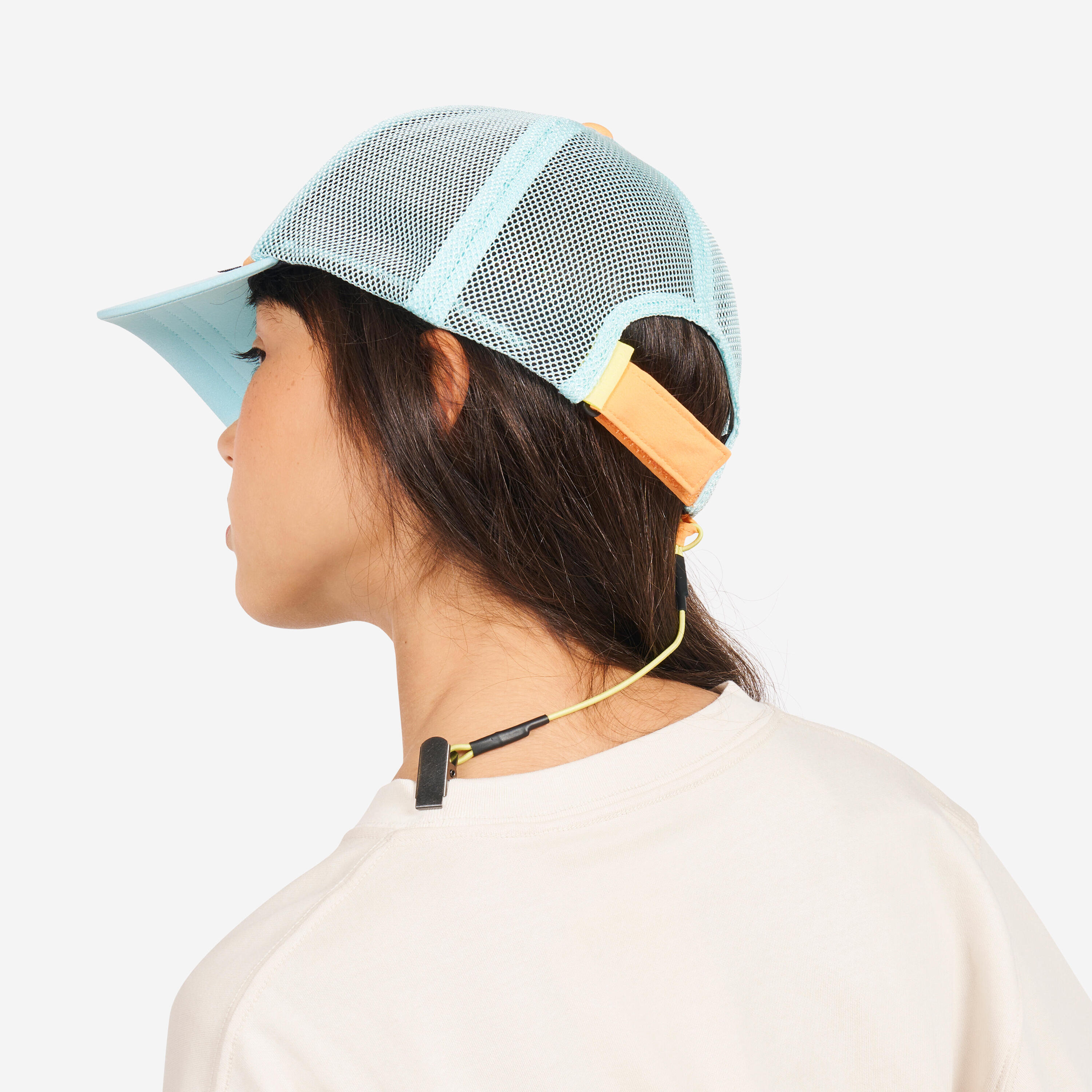 Kids’ sailing cap - Sailing 500 orange blue 2/6