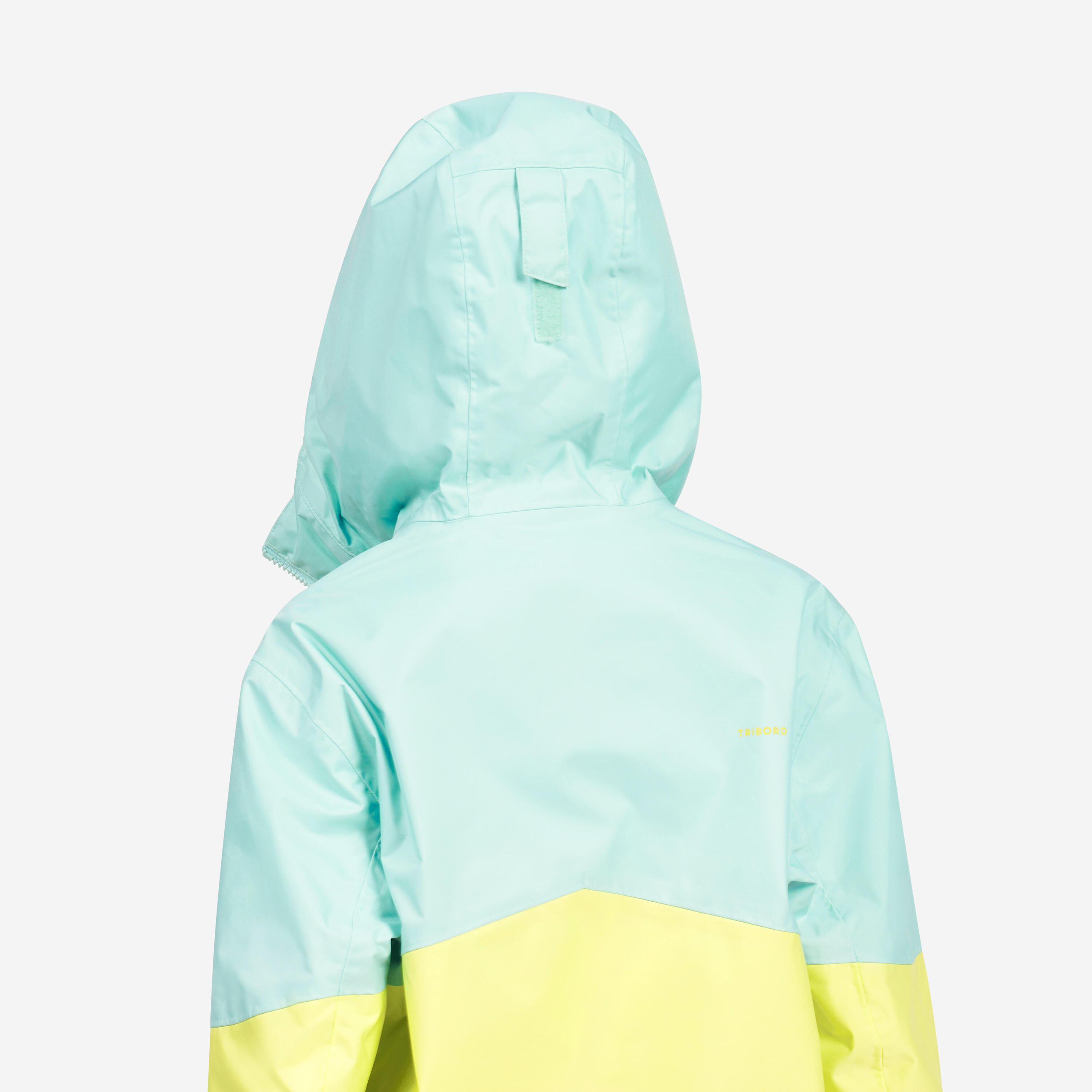 Zeiljas regenjas voor kinderen Sailing 100 blauw citroengeel 6/10