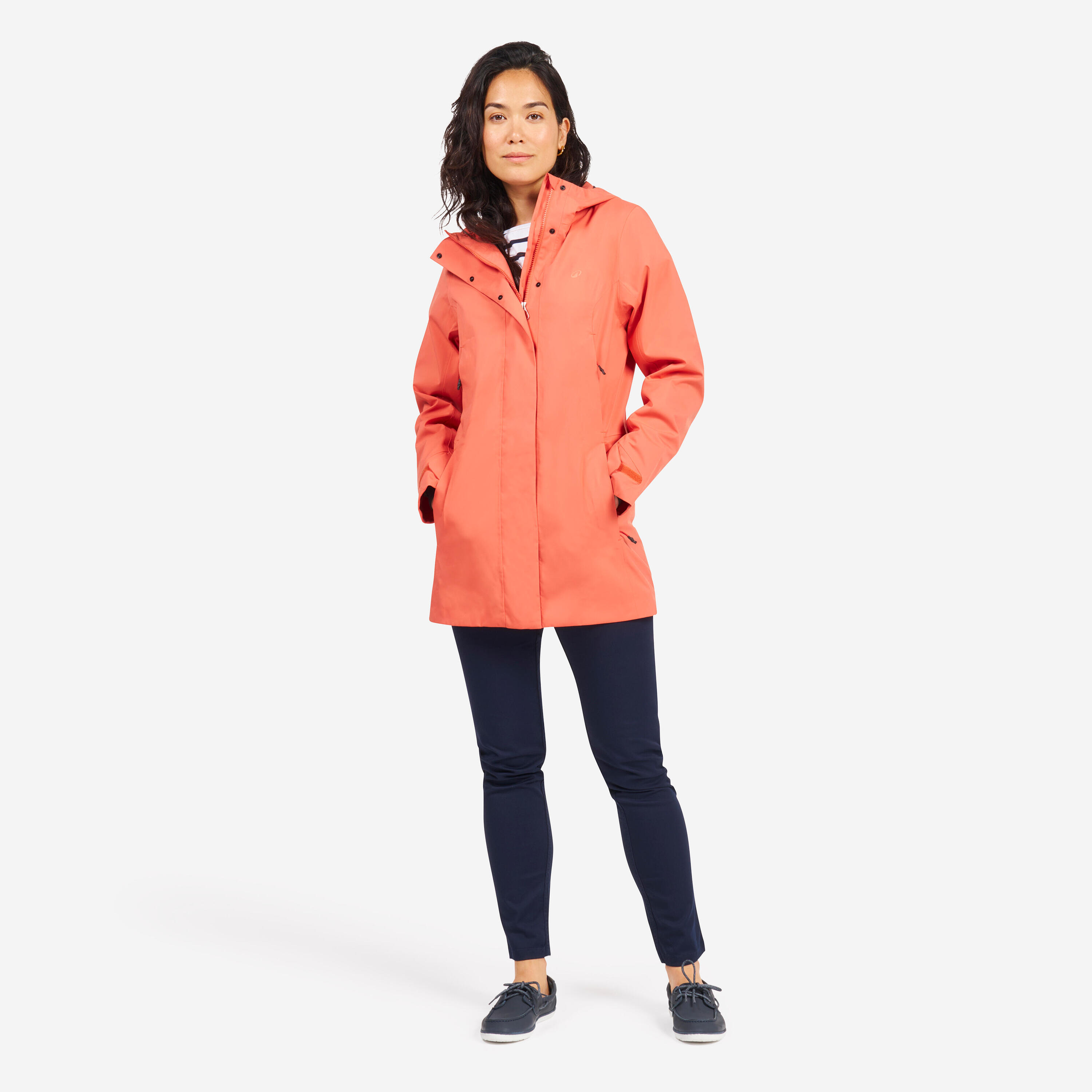 Parker Segeln Damen lang wasserdicht Sailing 500 rostrot 12/12