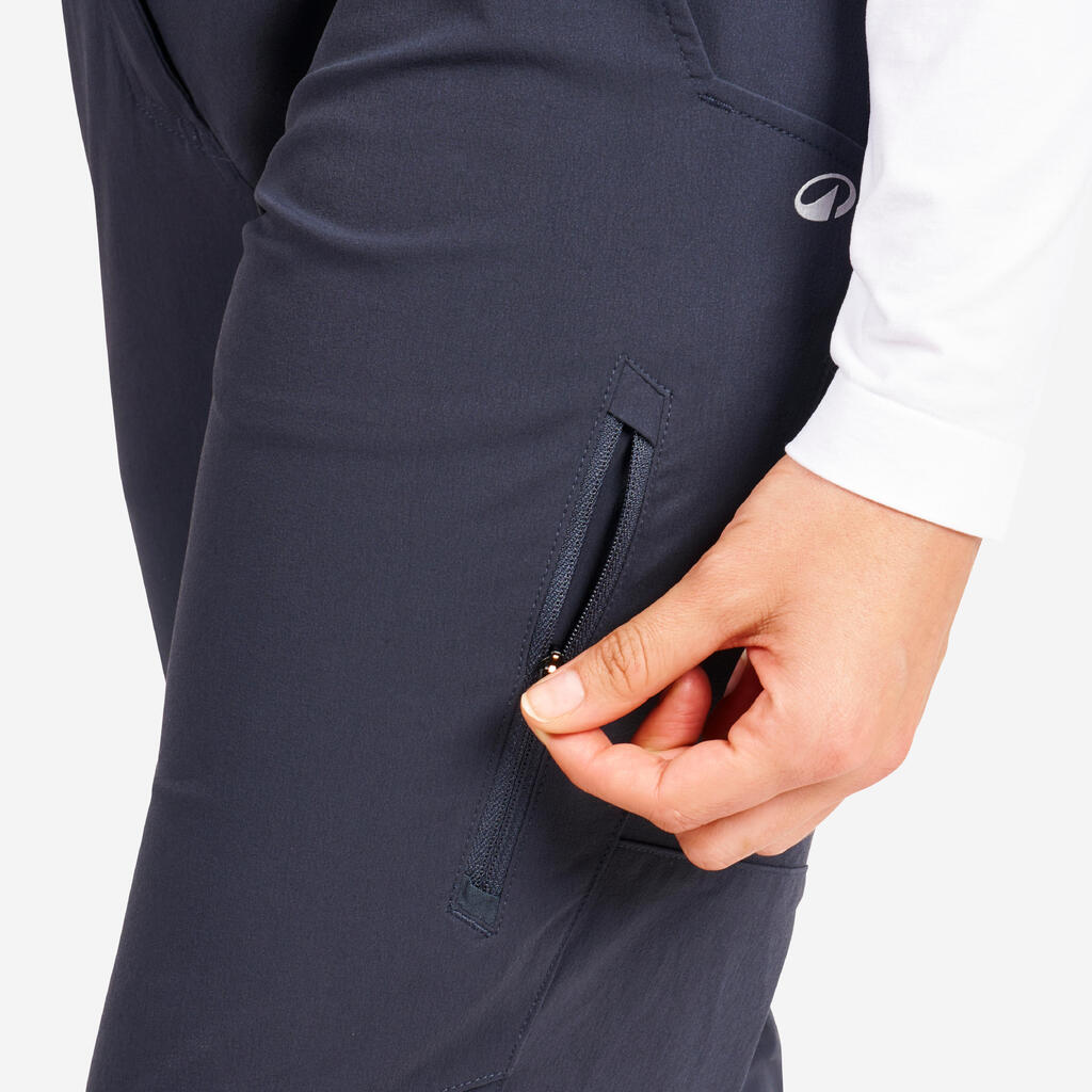 Ženske vodoodbojne pantalone za jedrenje - Sailing 500 crno sive