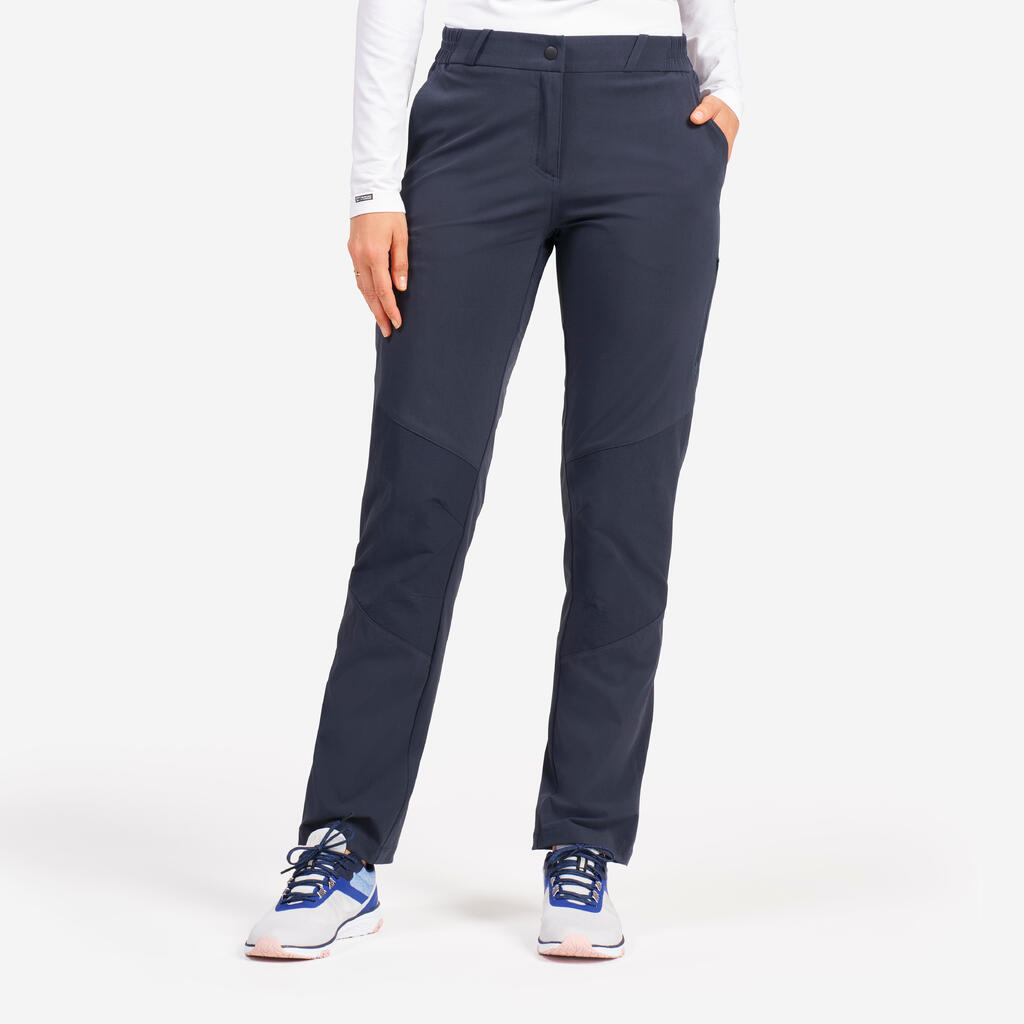 Ženske vodoodbojne pantalone za jedrenje - Sailing 500 crno sive