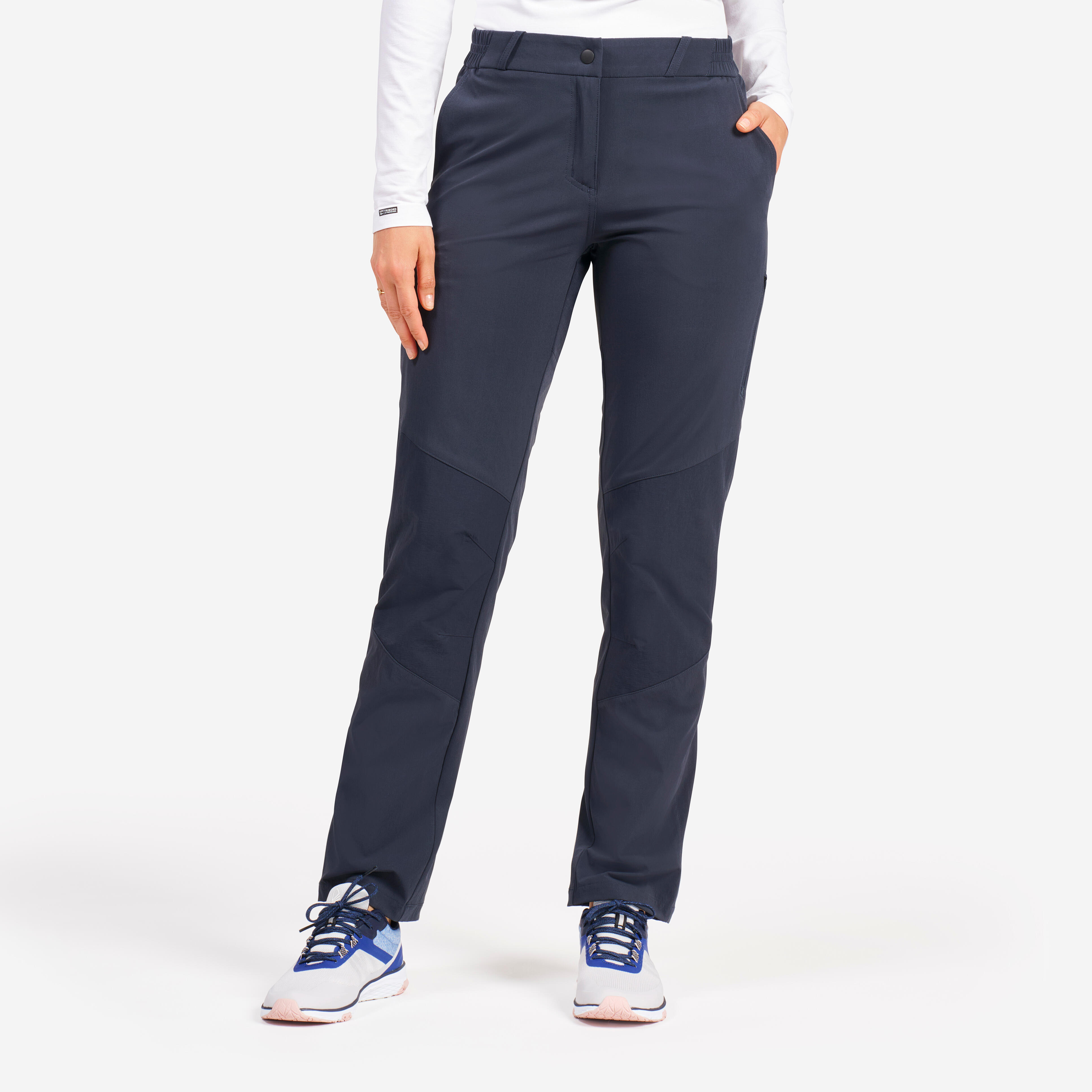 Pantalon hidrofob navigație Sailing 500 Negru-Gri Damă