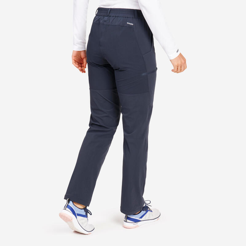 Pantalon hidrofob navigație Sailing 500 Negru-Gri Damă