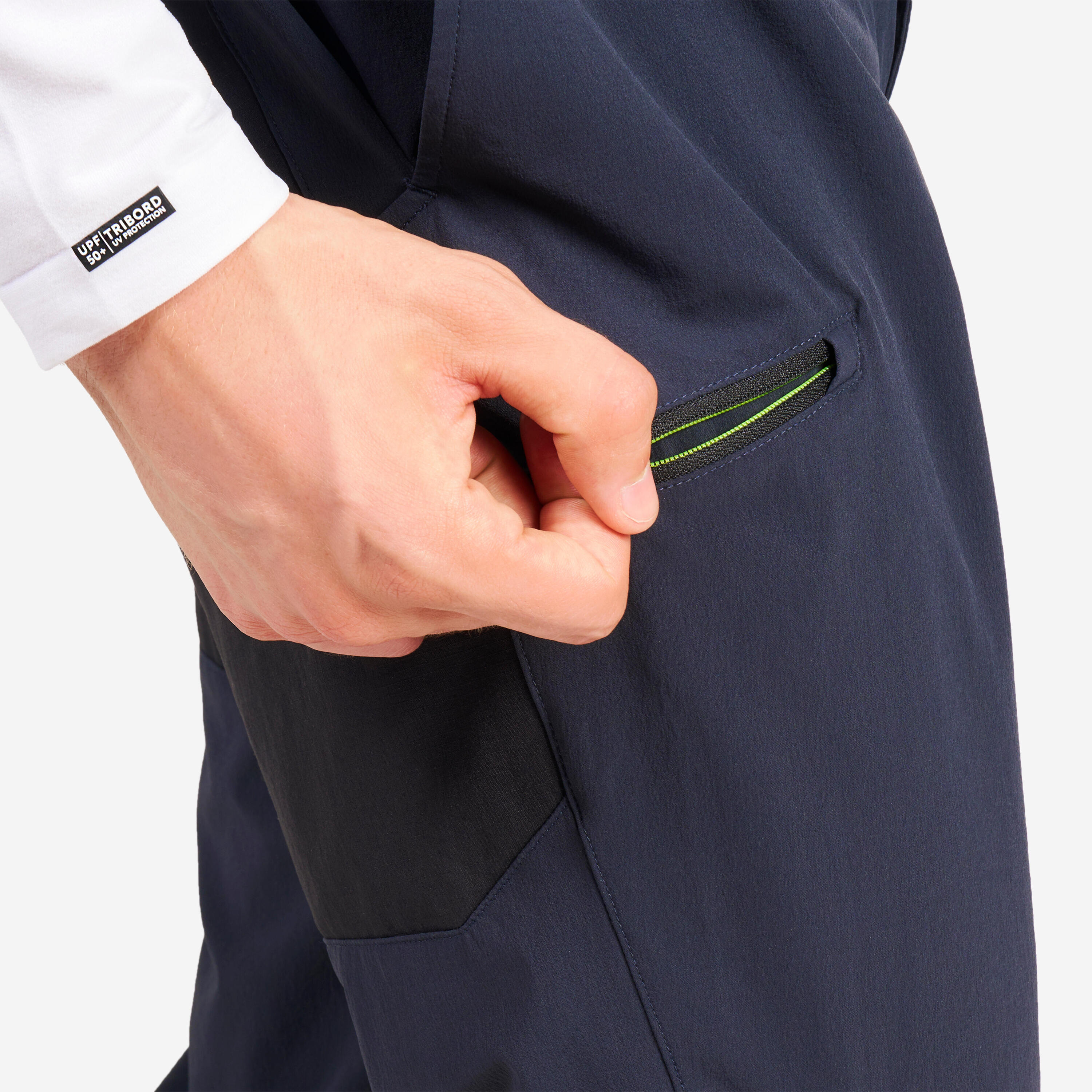 Pantalon de voile déperlant Homme - Sailing 500 noir gris 5/6