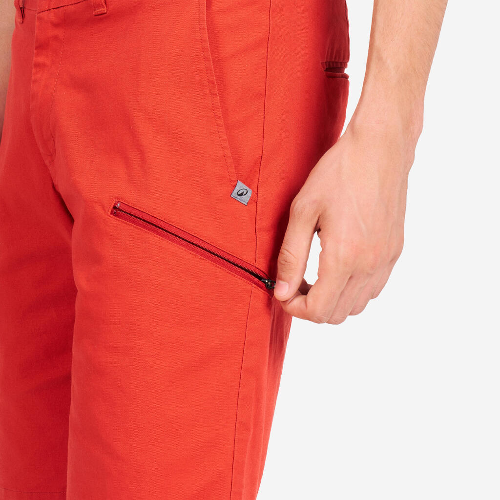 Men’s sailing Bermuda shorts - Sailing 100 brick red