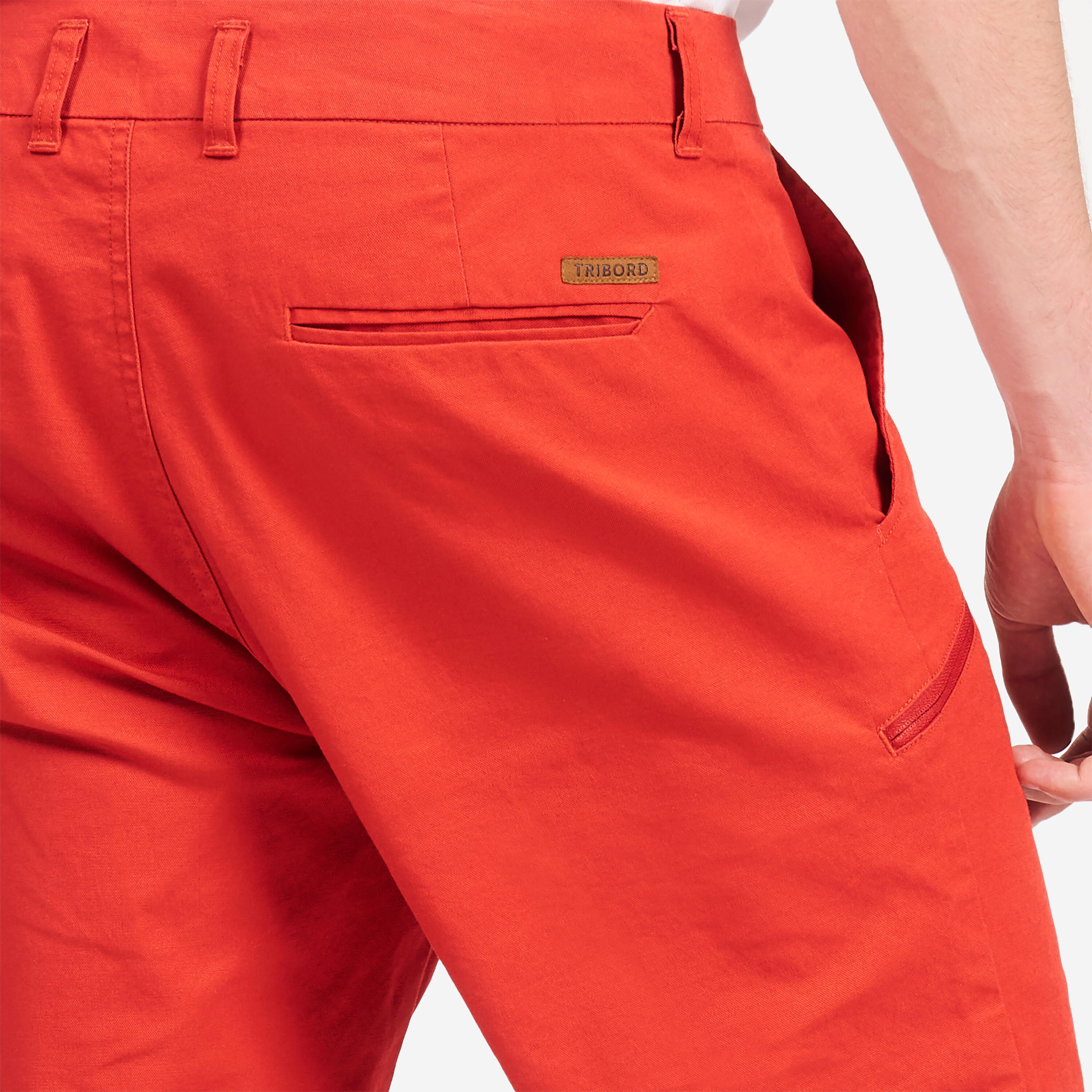 Men’s sailing Bermuda shorts - Sailing 100 brick red 8/9