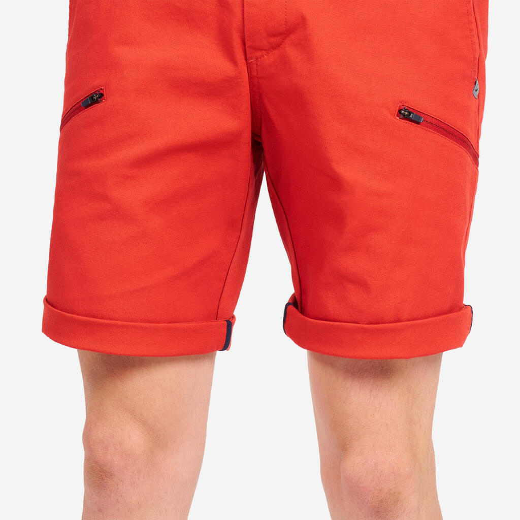 Men’s sailing Bermuda shorts - Sailing 100 brick red
