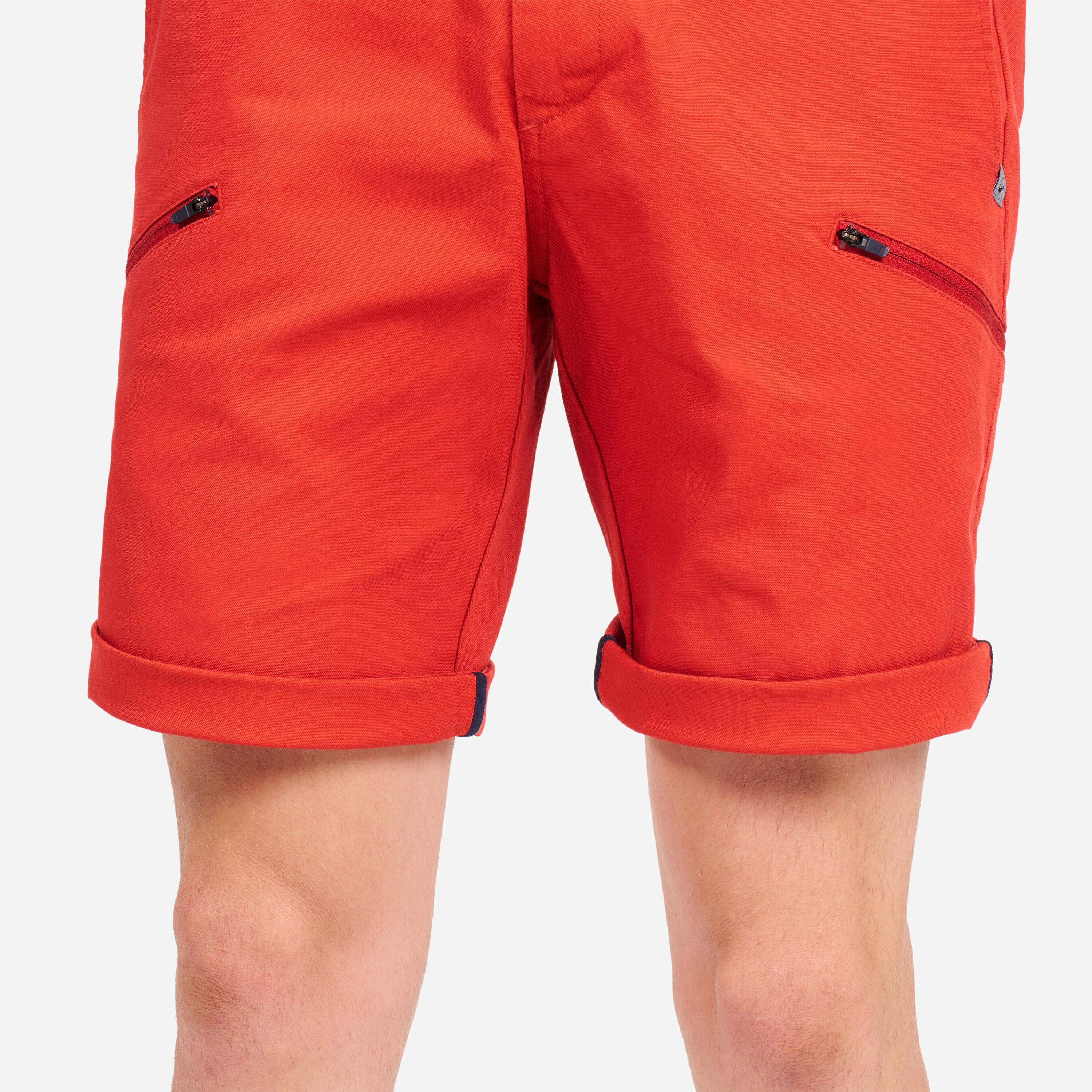 Men’s sailing Bermuda shorts - Sailing 100 brick red 7/9