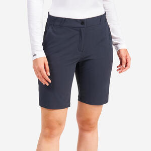 Pantalón Corto Vela Sailing 500 Mujer Gris Oscuro Perlante