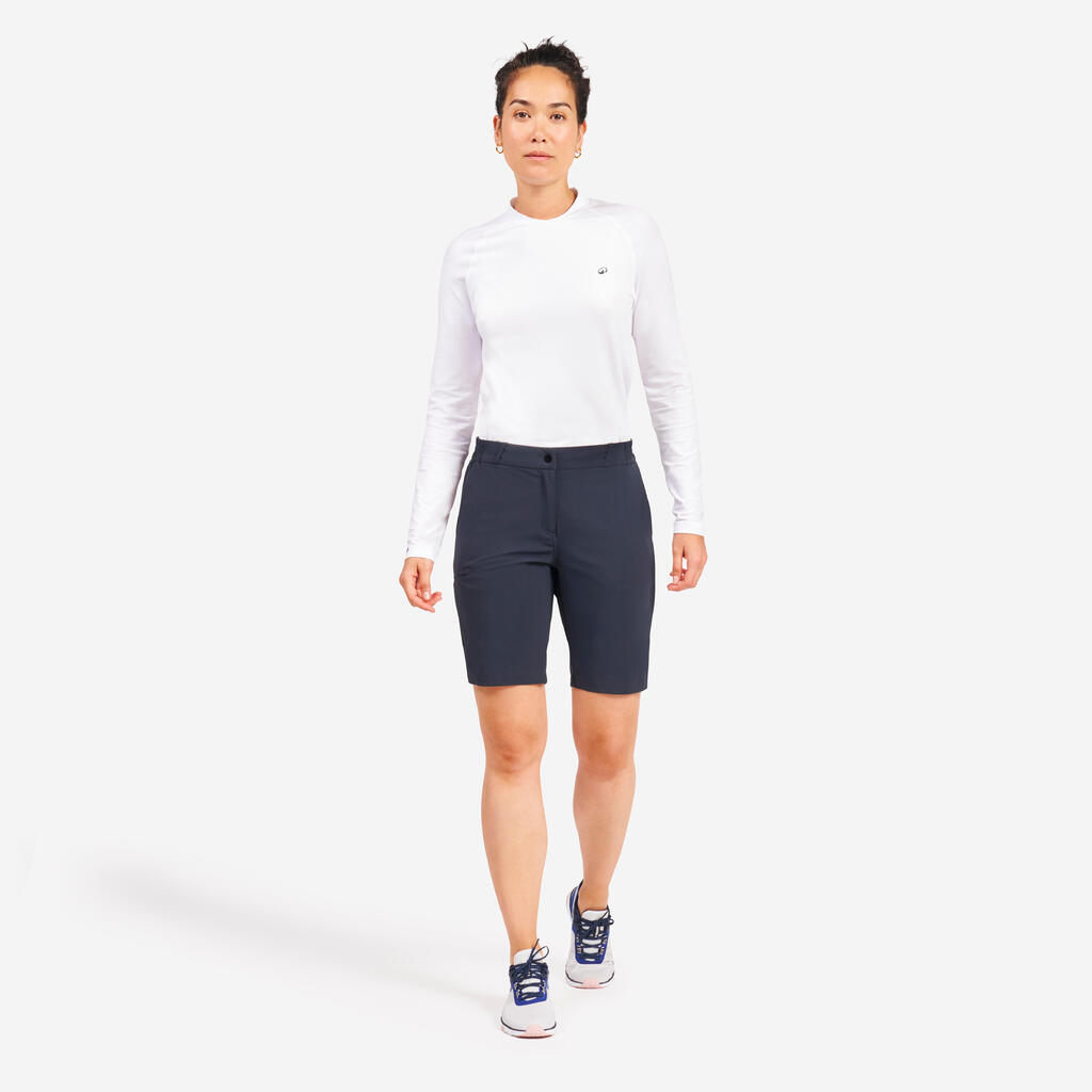 Women’s water-repellent sailing shorts - Sailing 500 dark grey