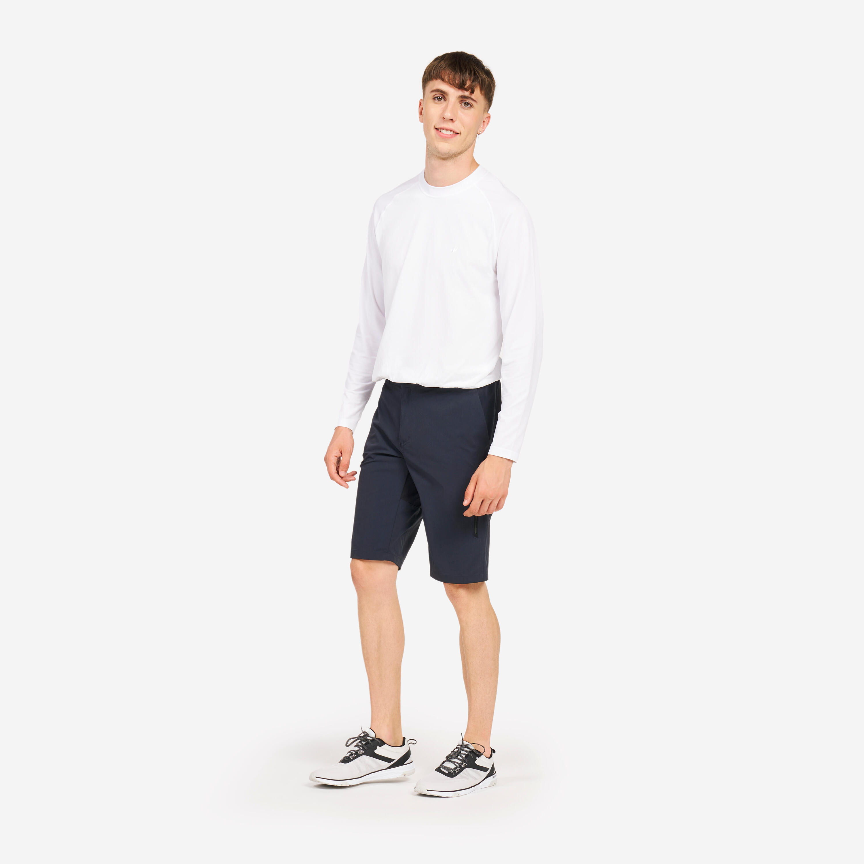 Shorts Segeln Herren wasserabweisend 500 grau/schwarz 2/6