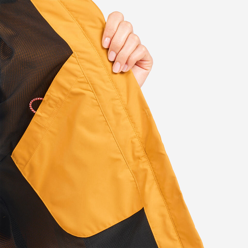 Regenjacke Segeln Damen wasserdicht 100 weiß/orange
