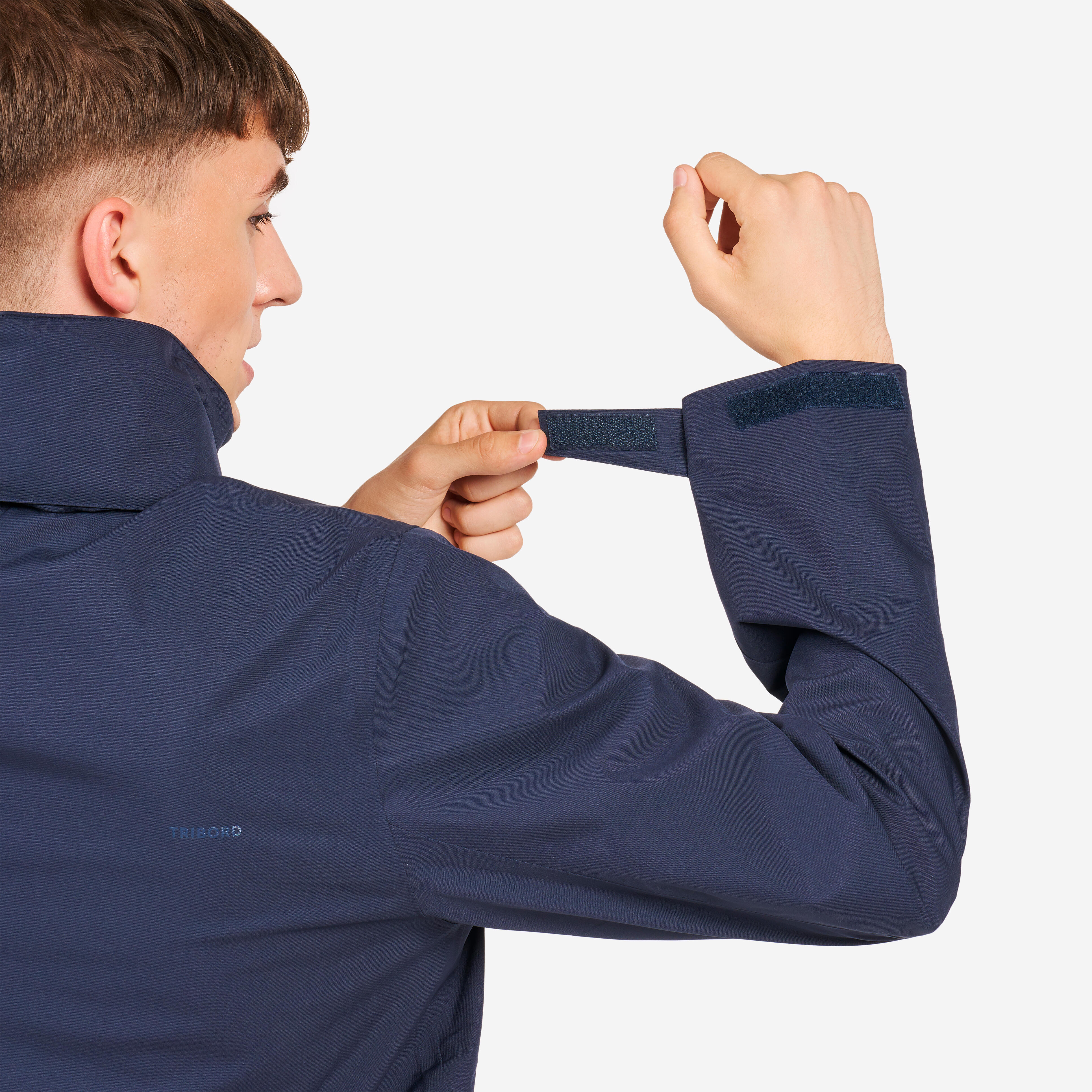 DECATHLON Pánska nepremokavá bunda na jachting Sailing 300 tmavomodrá 2XL · záber 7