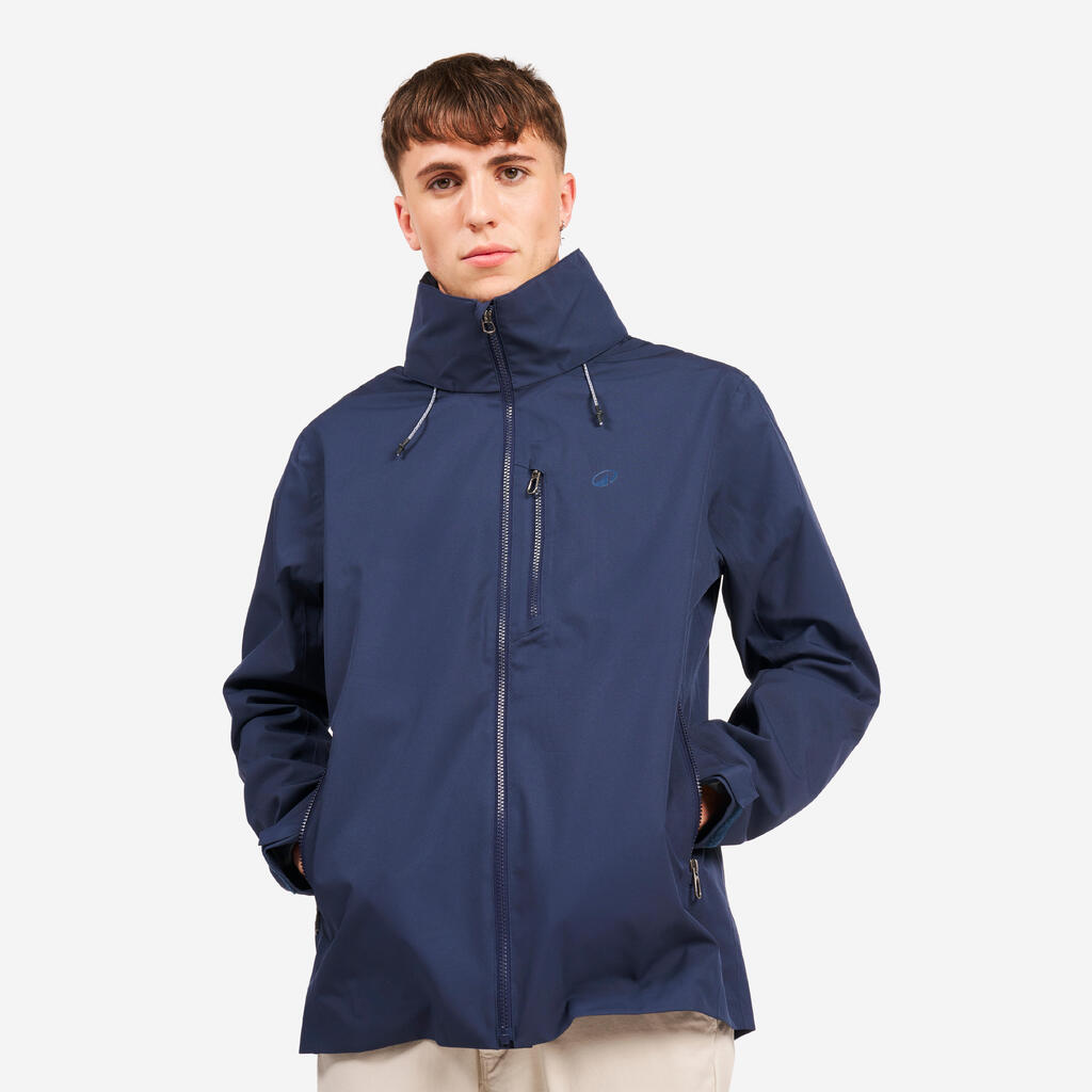 Men’s sailing waterproof windproof jacket - Sailing 500 white