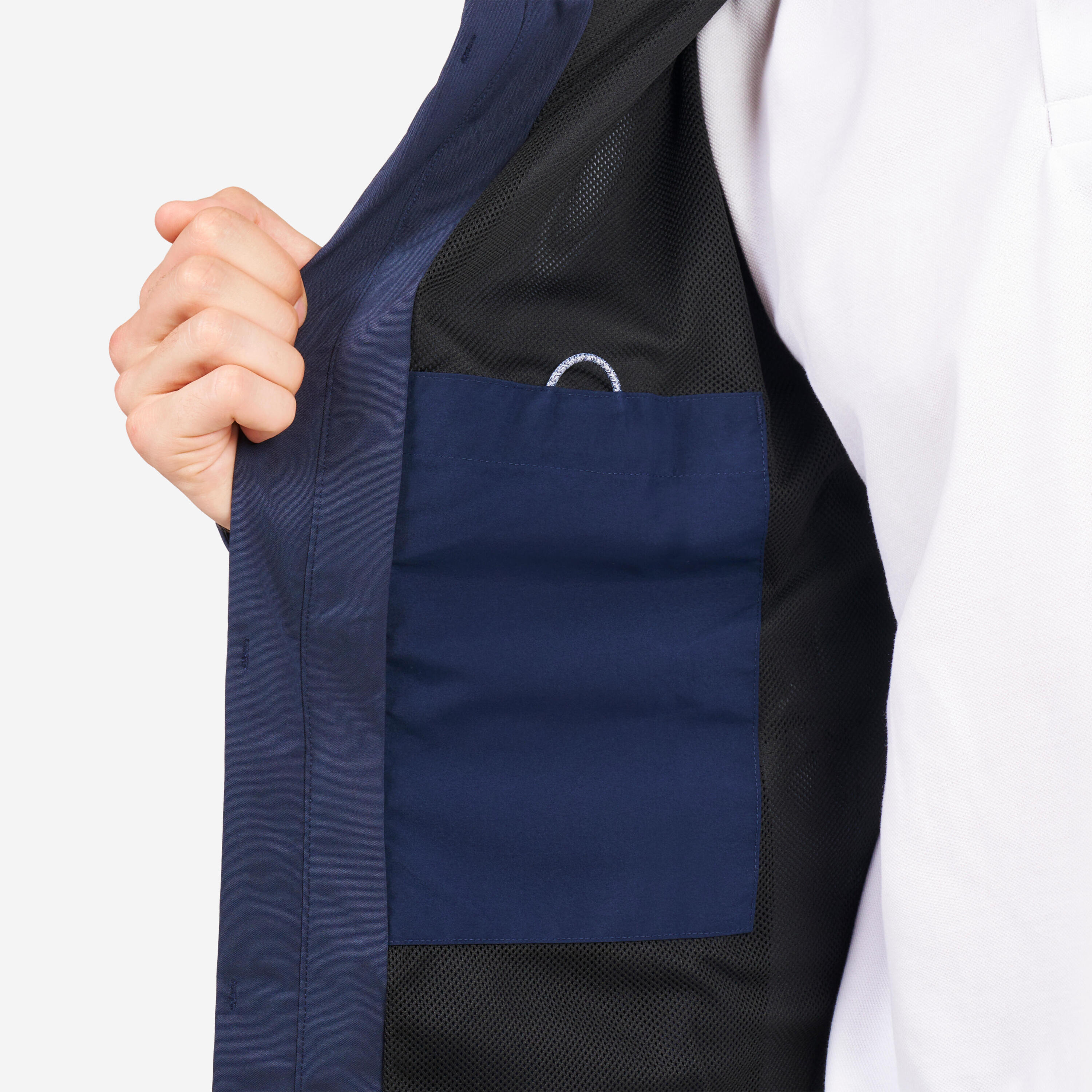 Water- en winddichte zeiljas voor heren Sailing 500 marineblauw 8/9