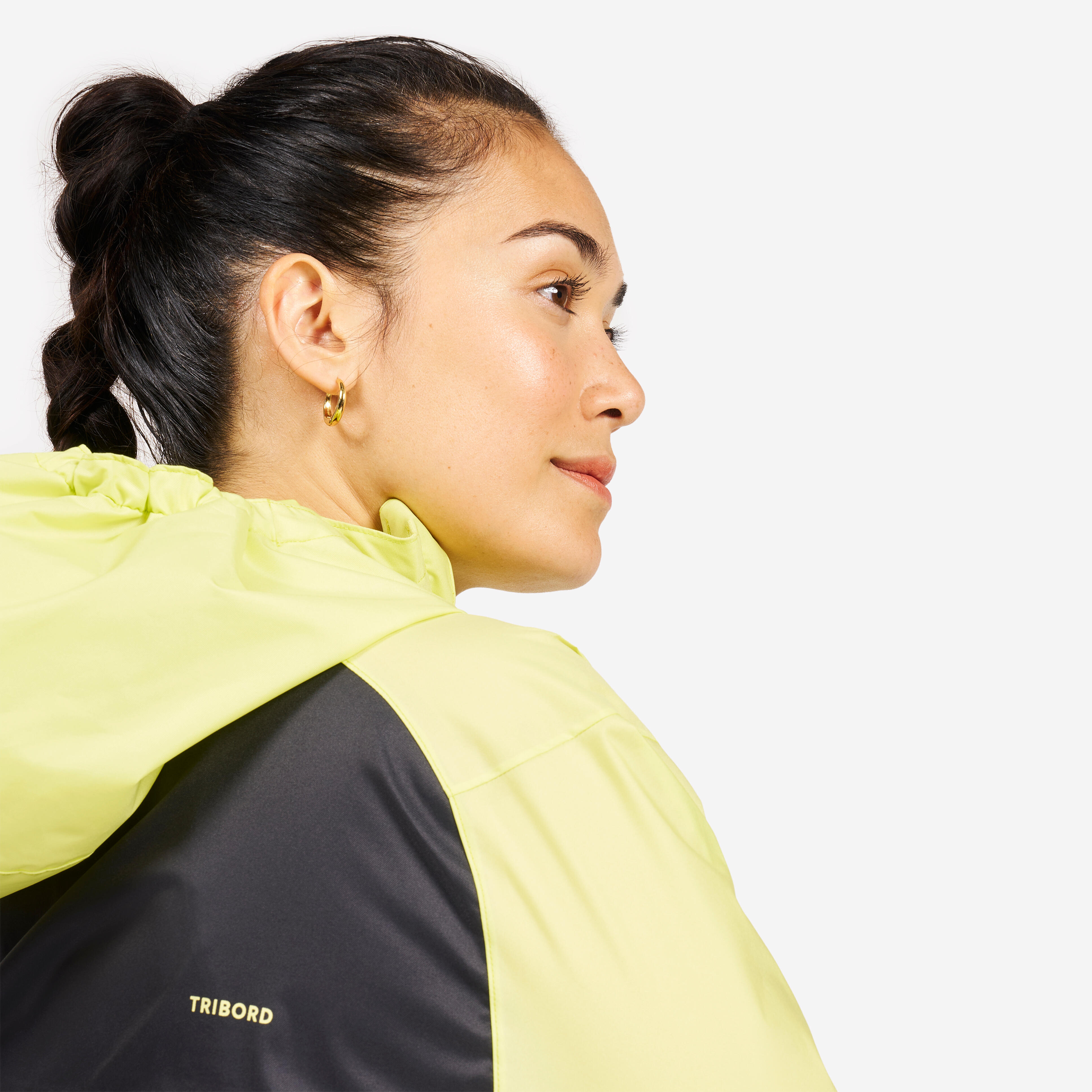 DECATHLON Vetruvzdorná bunda pre dospelých na jachting a kajak 100 žlto-sivá XS · záber 6