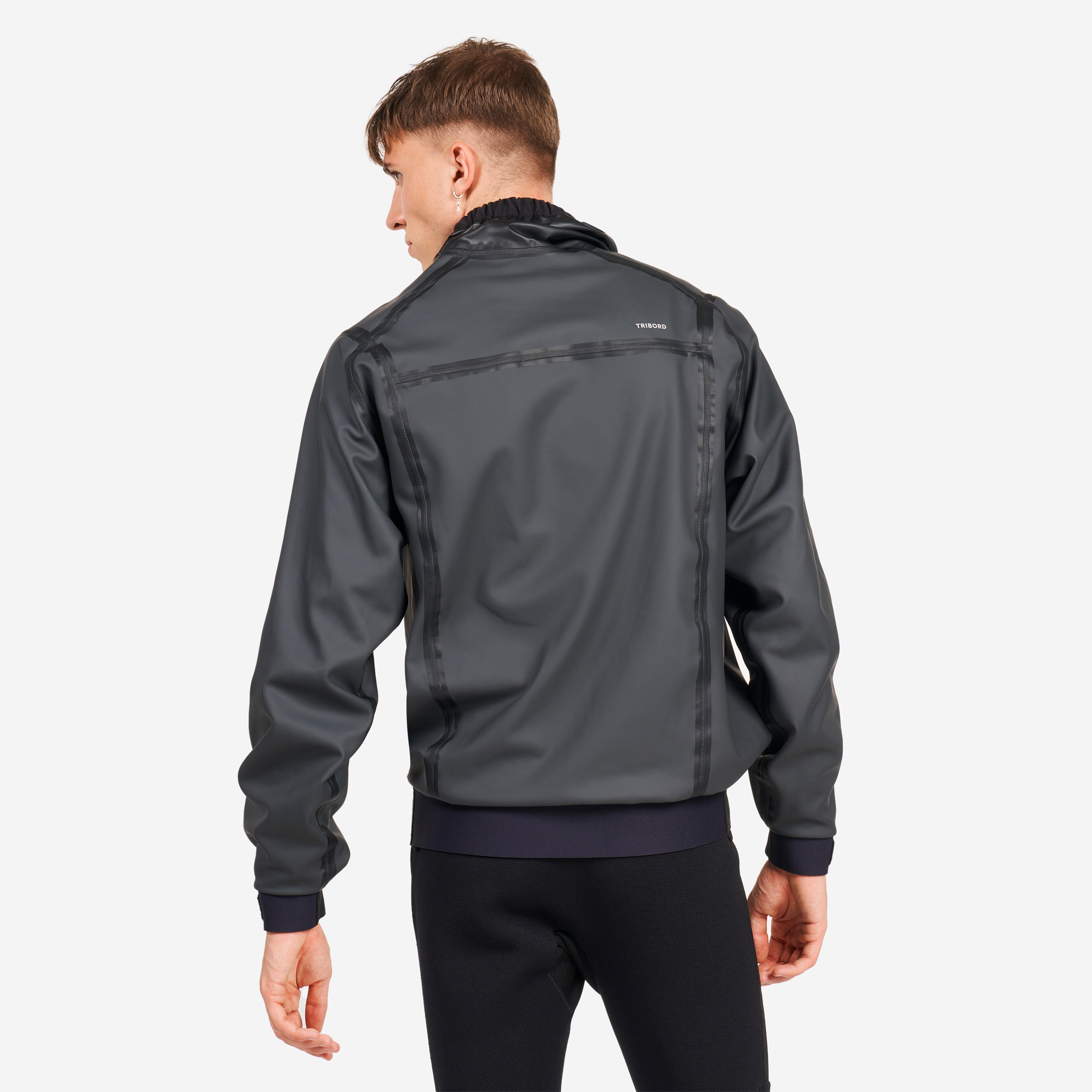 DECATHLON Pánska bunda na jachting a kajak 900 tmavosivá 2XL · záber 3