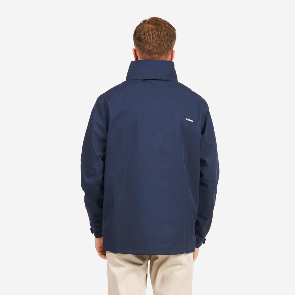 Men’s sailing waterproof windproof jacket - Sailing 500 white
