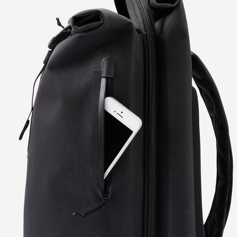 Sac à dos sacoche vélo double pour porte-bagages 31 litres gris foncé