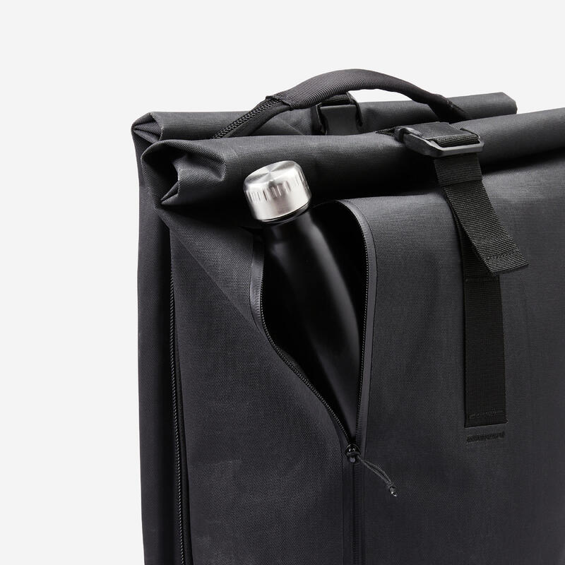 Sac à dos sacoche vélo double pour porte-bagages 31 litres gris foncé