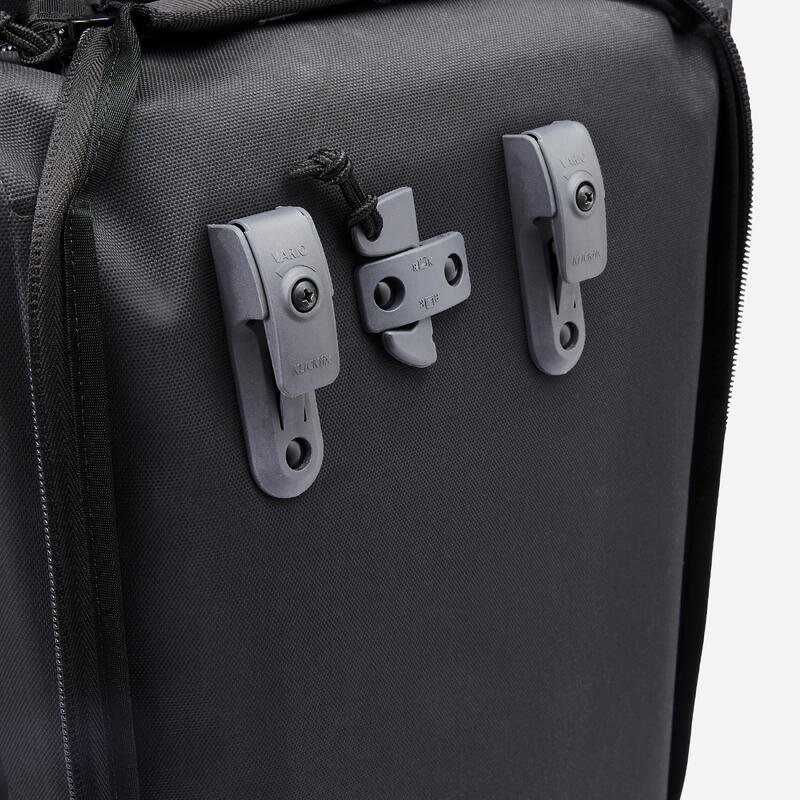 Sac à dos sacoche vélo double pour porte-bagages 31 litres gris foncé