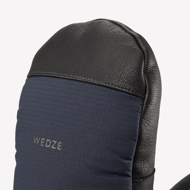 Moufles de ski chaudes adulte, SKI500 bleu marine