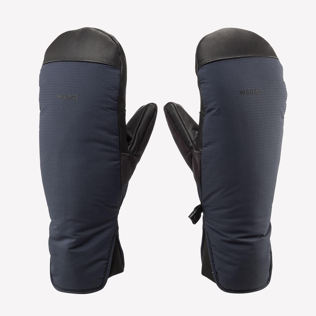 Warm Adult Ski Mittens 500 - Navy