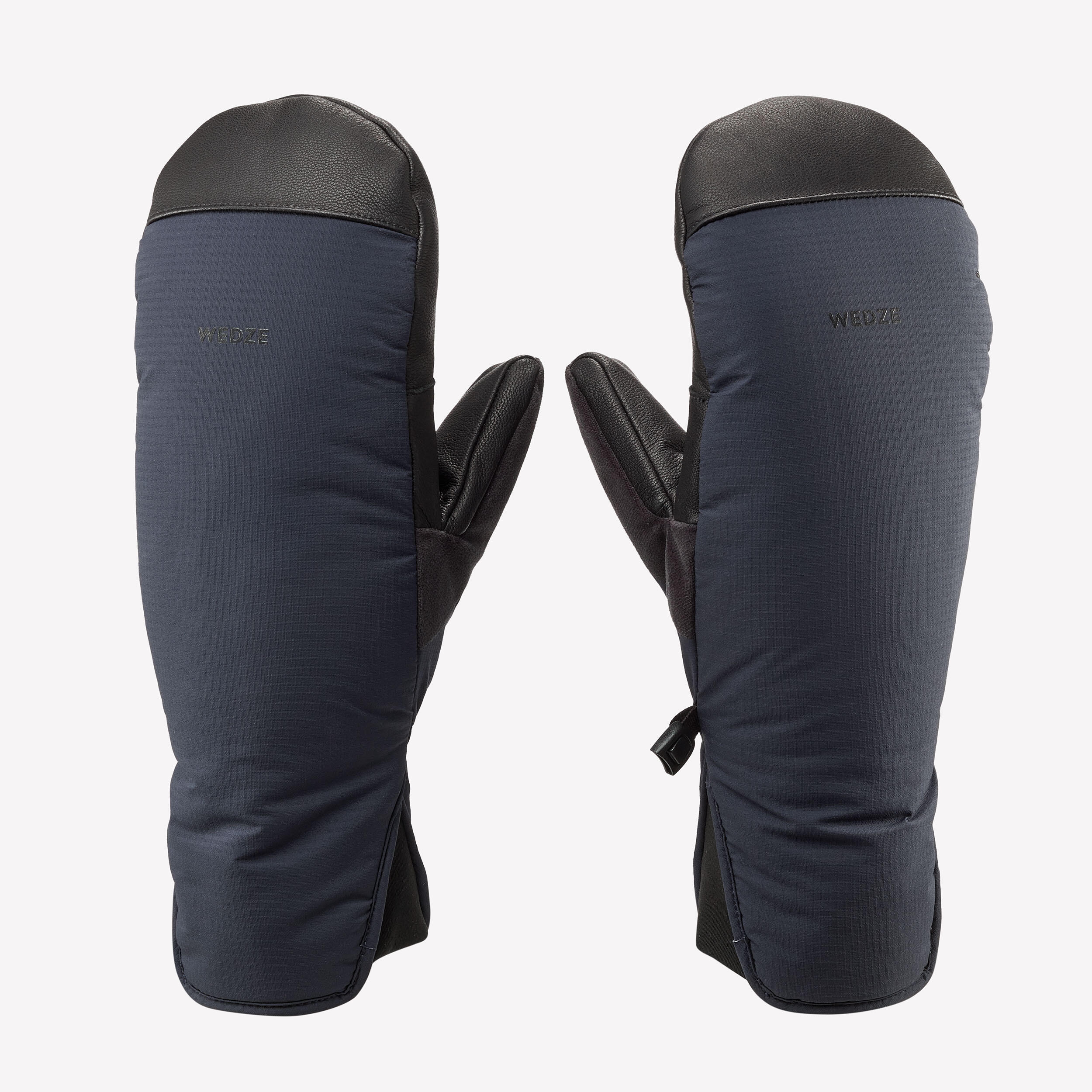 Warm Adult Ski Mittens 500 Navy