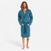 Peignoir de bain compact homme à capuche en microfibre bleu canard