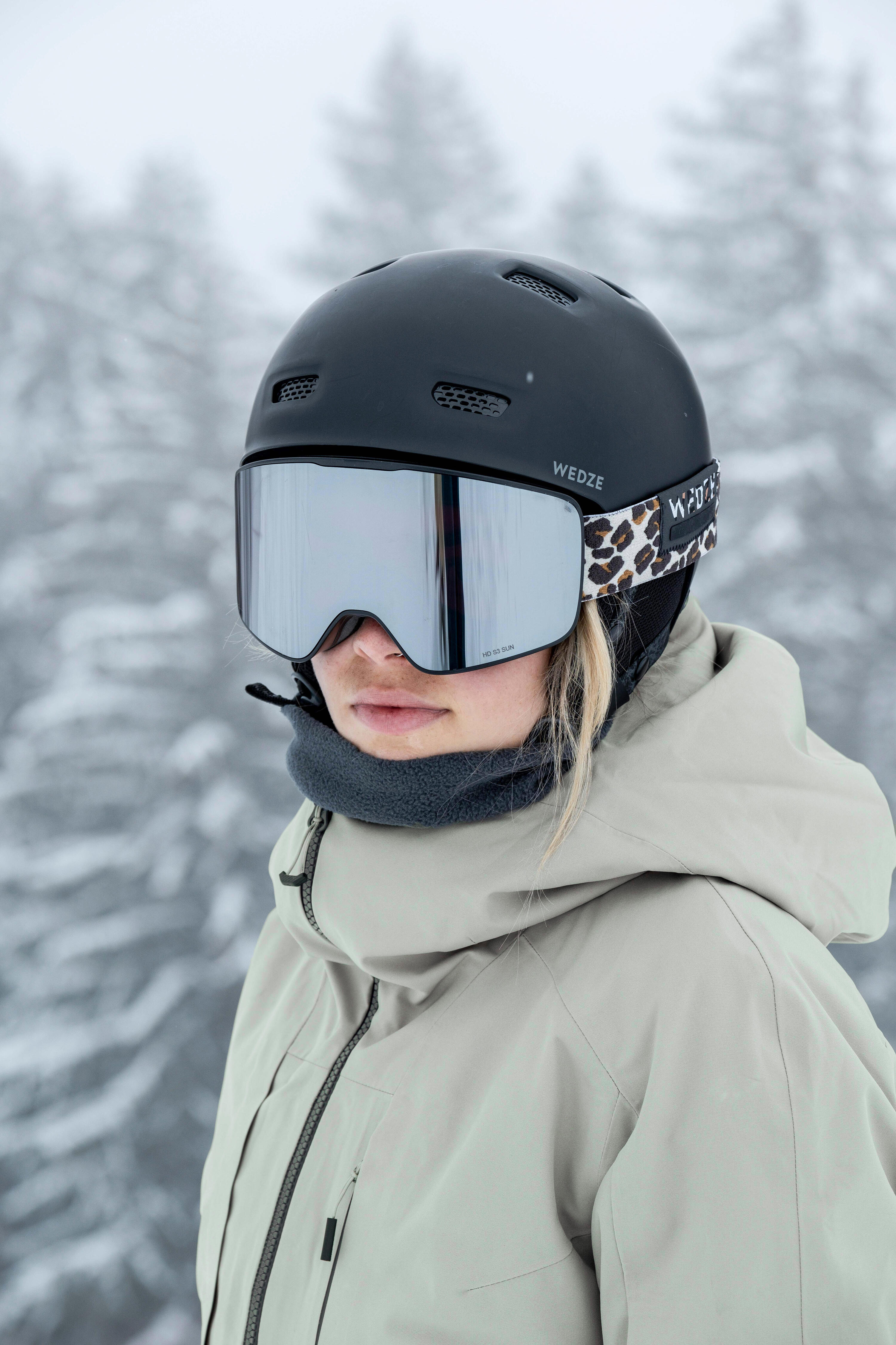 Veste de ski polyvalente et chaude femme, FR 100 vert sauge 11/13