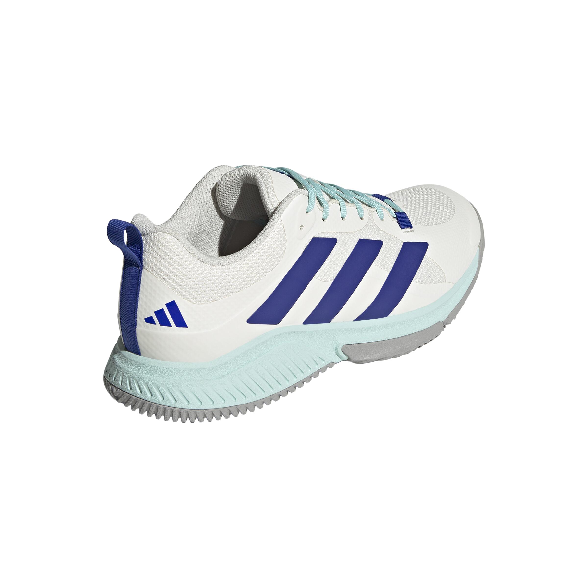 Calçado de Andebol Adulto Adidas Court Team Bounce 2.0 Branco/Azul 3/6