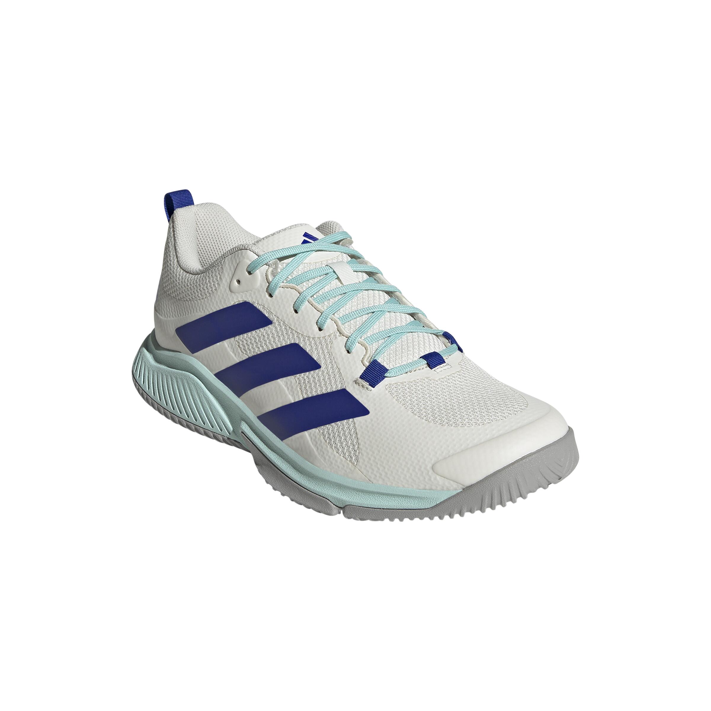 Calçado de Andebol Adulto Adidas Court Team Bounce 2.0 Branco/Azul 2/6