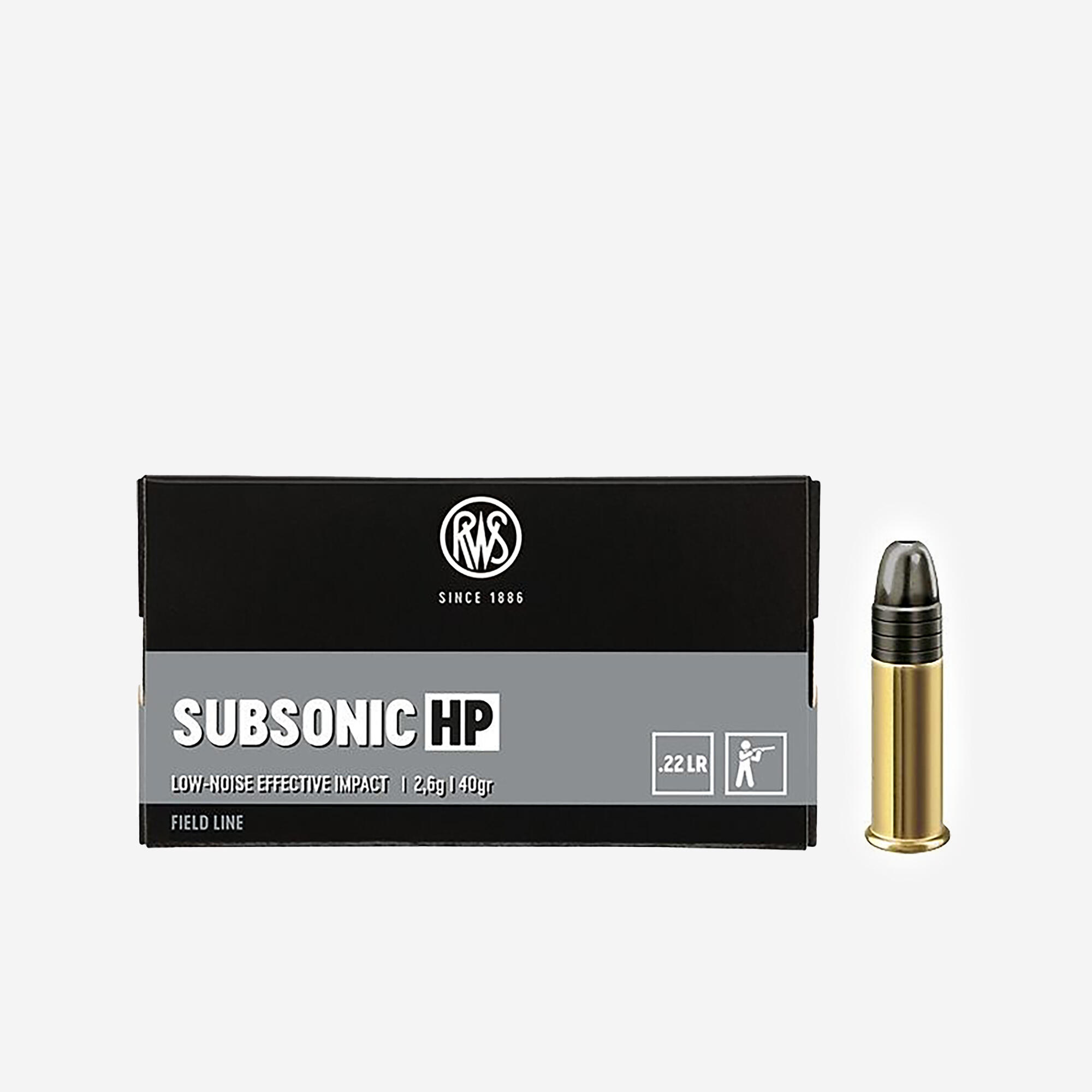 Balle 22 Long Rifle Subsonic HP RWS 1/3