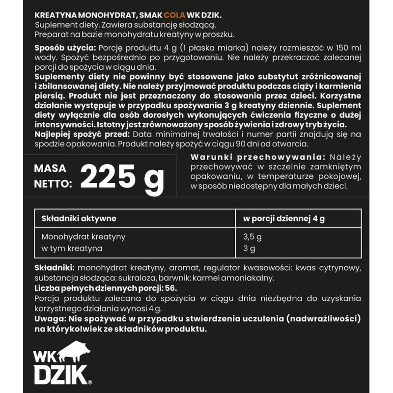 KREATYNA DZIK PRO COLA 225g