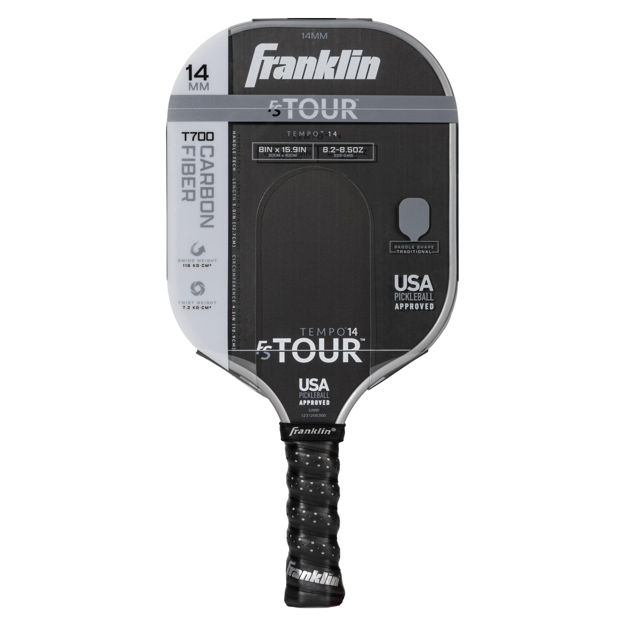 REYDON SPORTS Franklin FS Tour Tempo Pickleball Paddle (14mm)