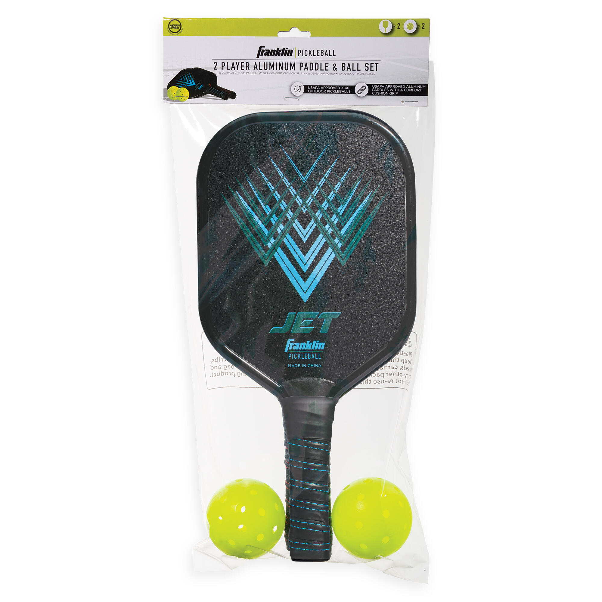 Franklin Jet 2-Player Pickleball Paddle and Ball Set 2/3