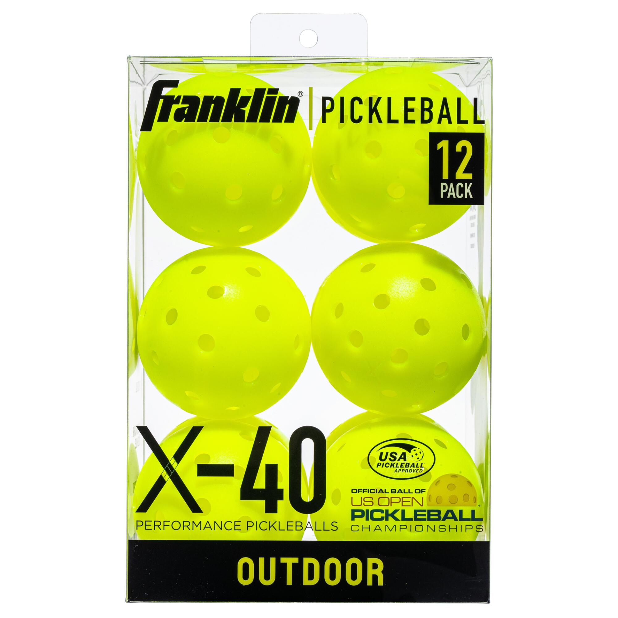 REYDON SPORTS Franklin Outdoor X-40 Pickleball -Vellum (pack of 6)