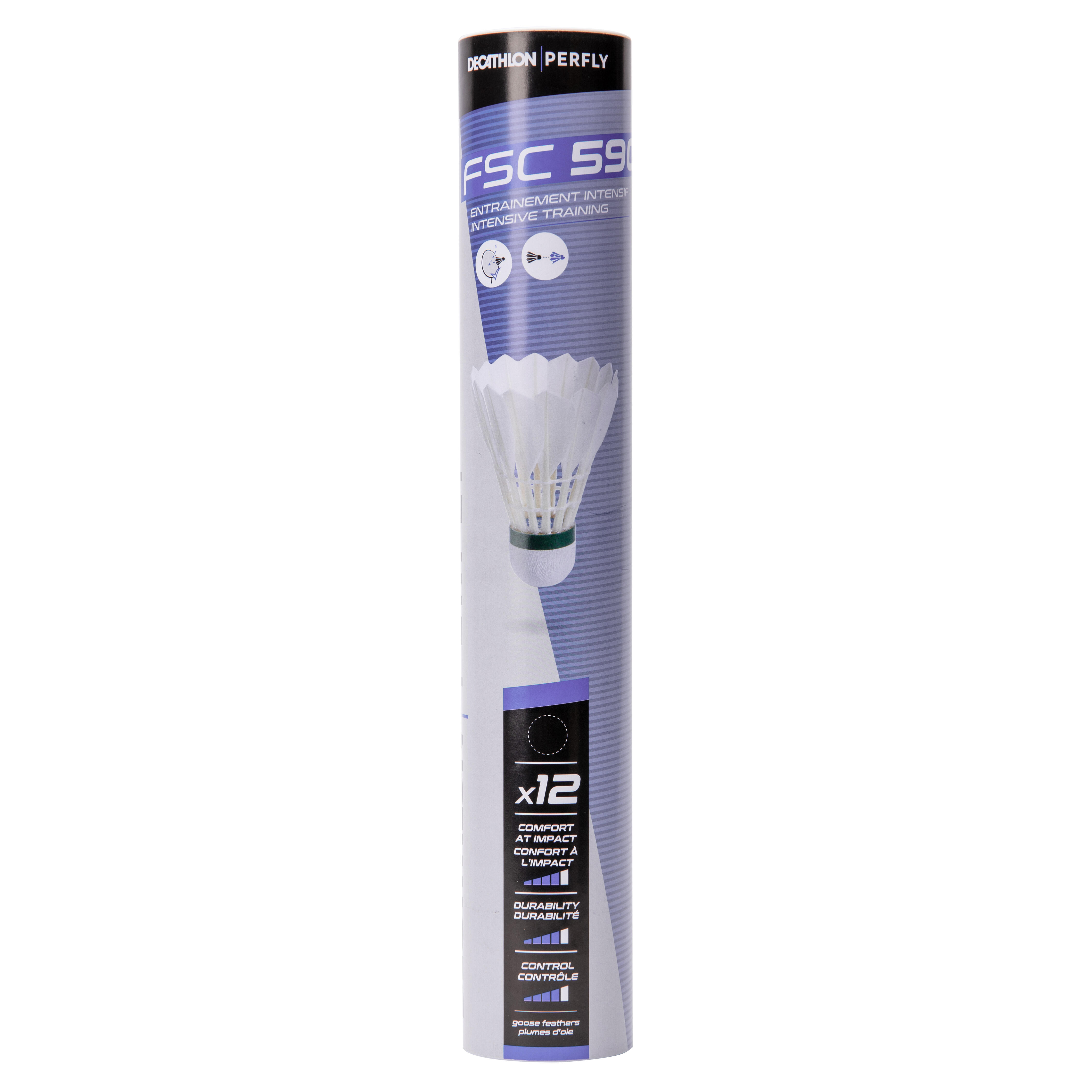 Badminton Feather Shuttlecock FSC 590 Speed 76 x12