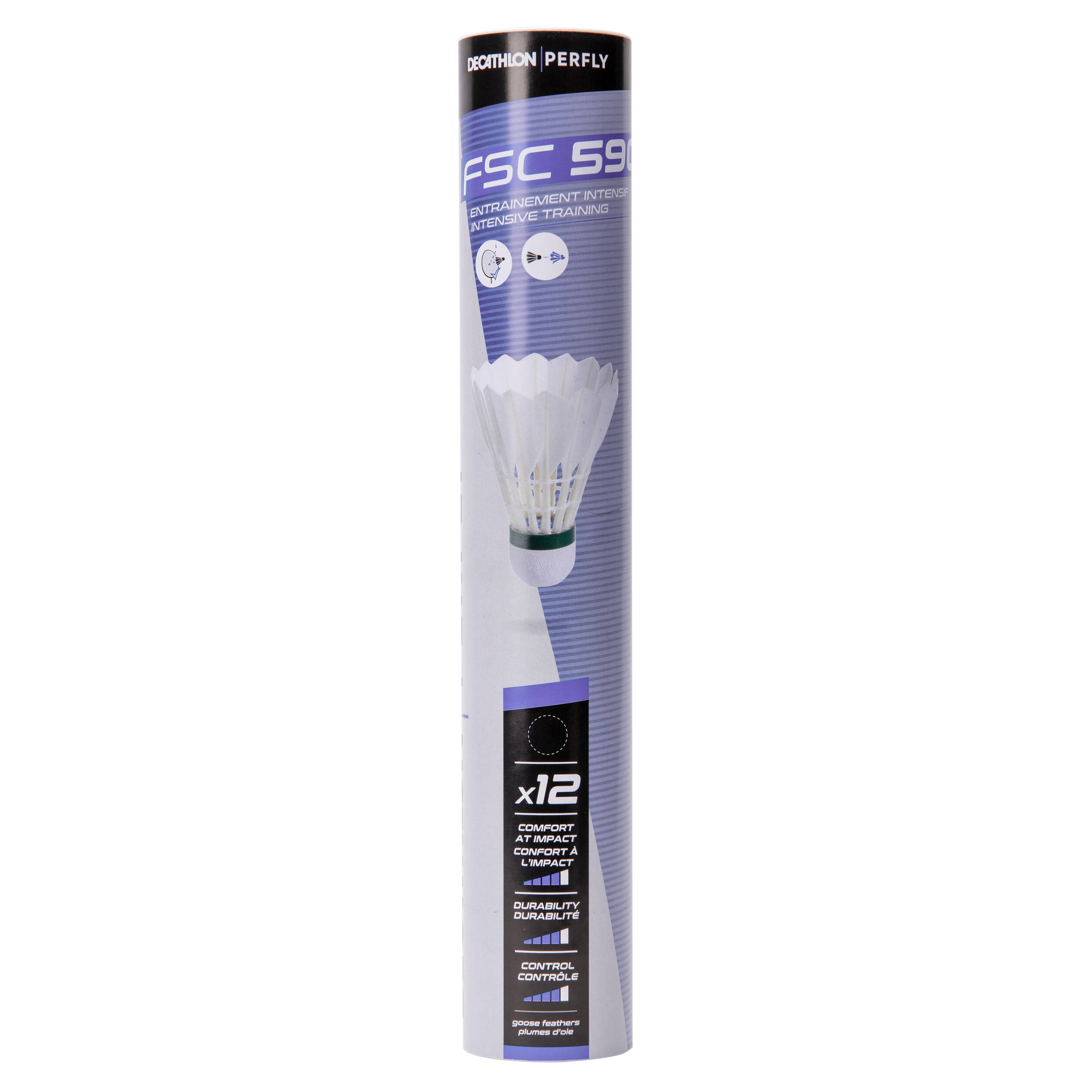 Badminton Feather Shuttlecock FSC 590 Speed 76 x12