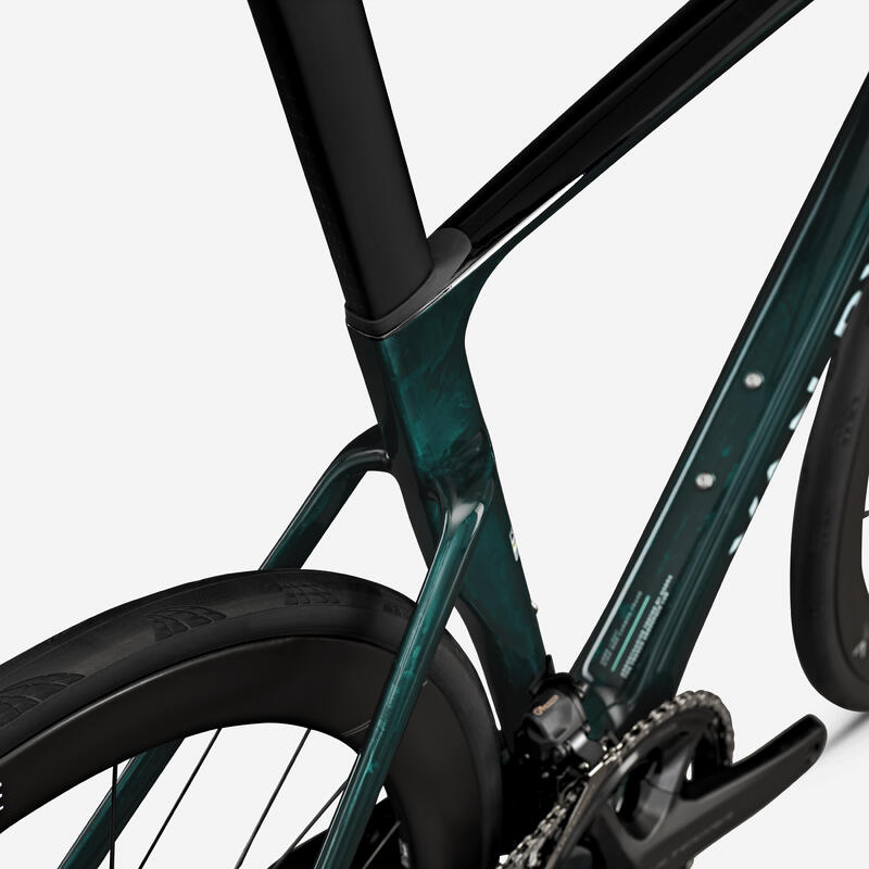 Bicicletă șosea Shimano Ultegra Di2 2x12v senzor de putere RCR PRO Verde abis